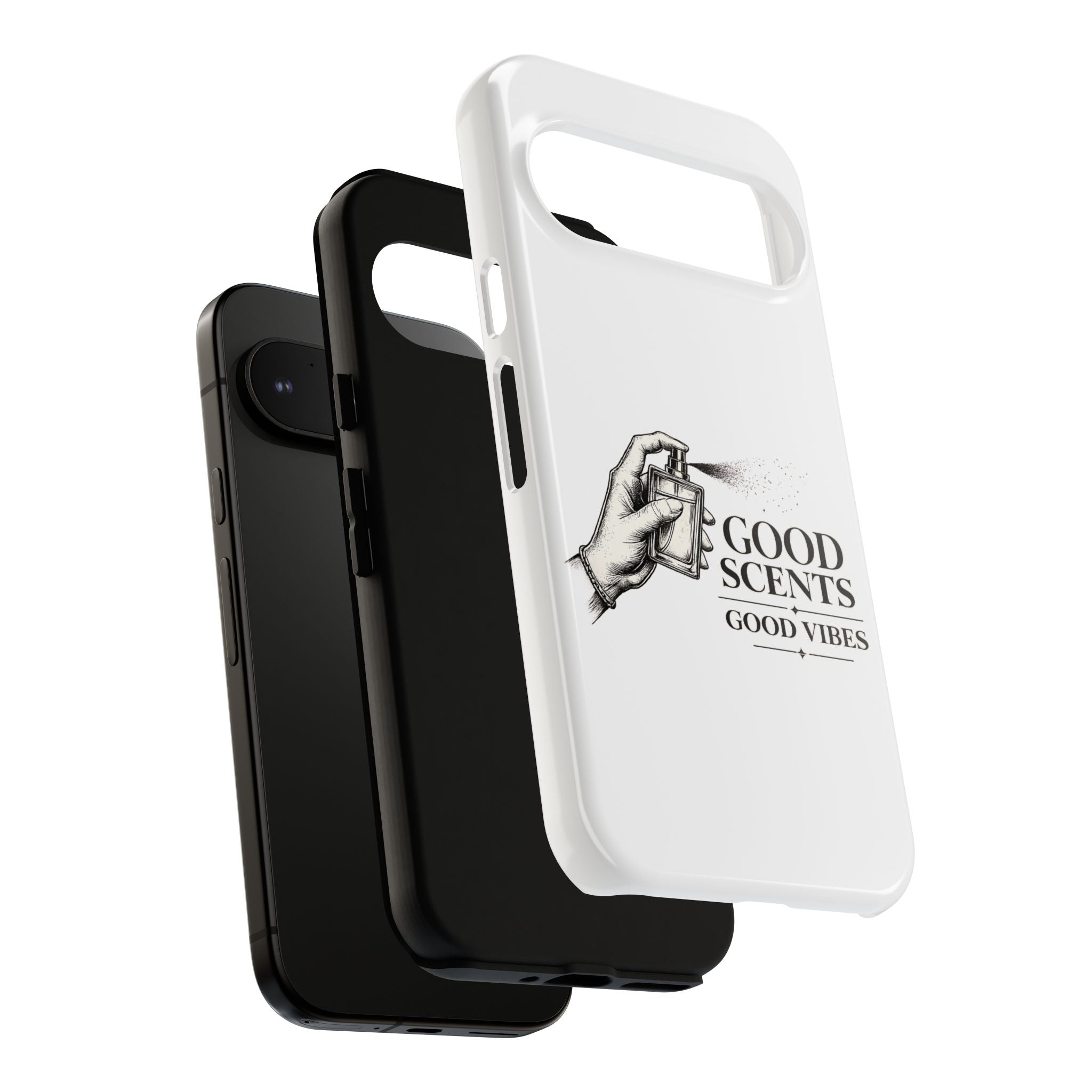 Phone Case - "Good Scents, Good Vibes" Fragrance Bottle Design