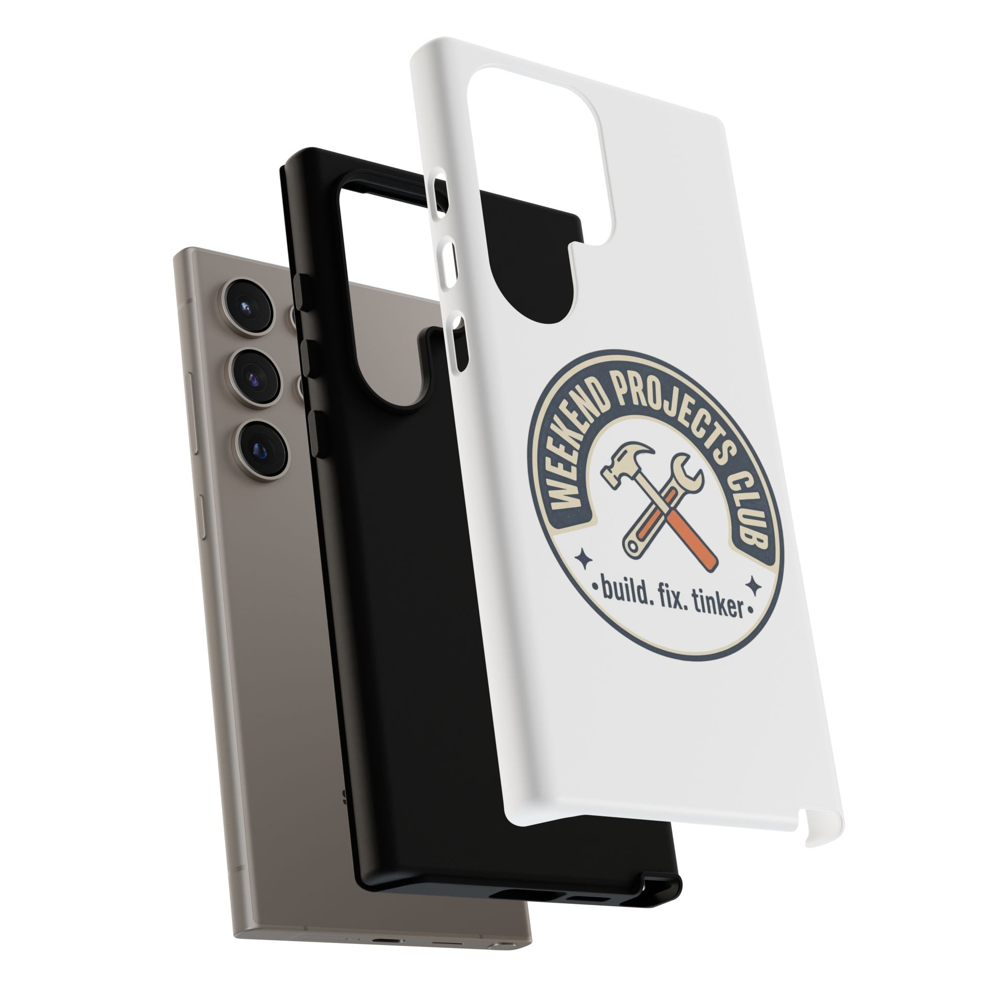 Weekend Projects Club Tough Phone Case — "build. fix. tinker."
