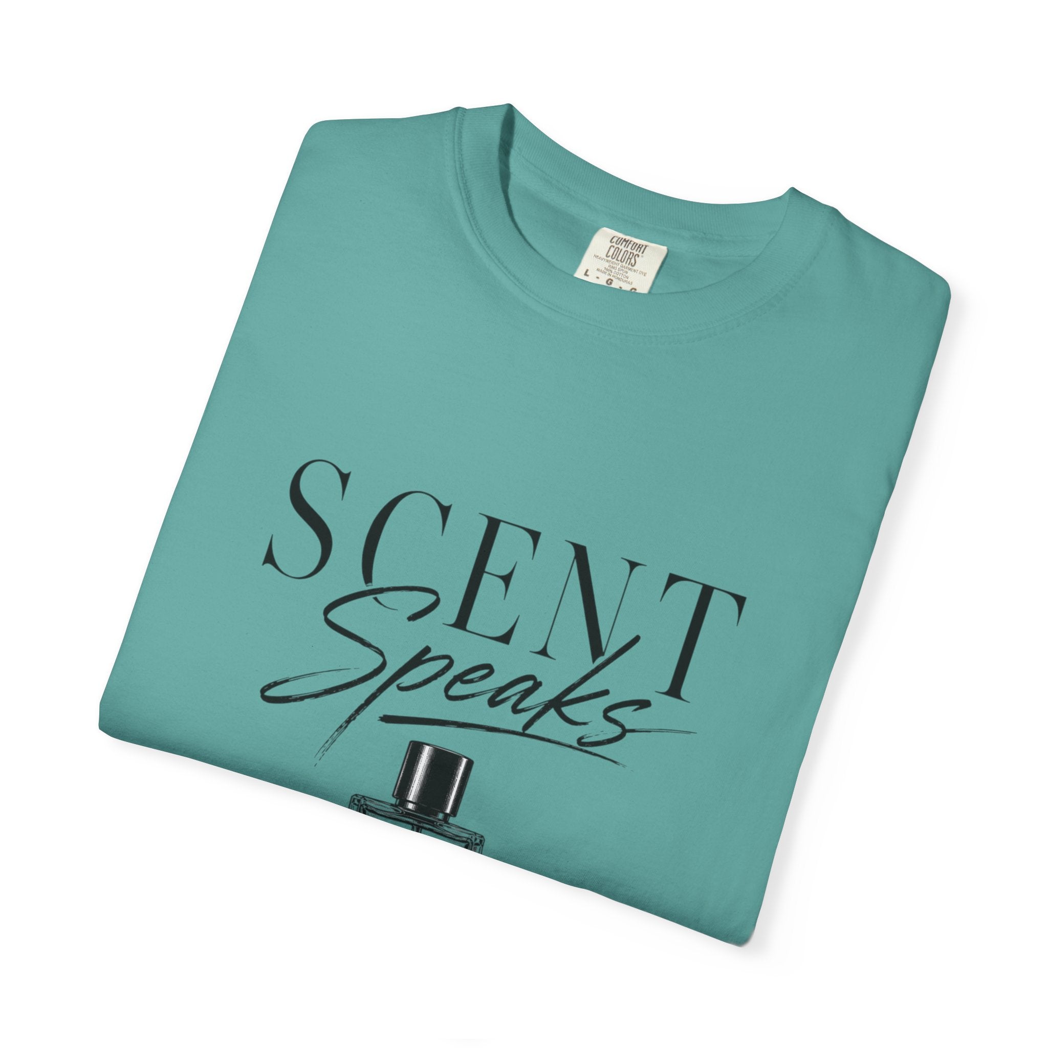 Perfume Graphic T-Shirt — “Scent Speaks Louder” Minimal Fragrance Tee