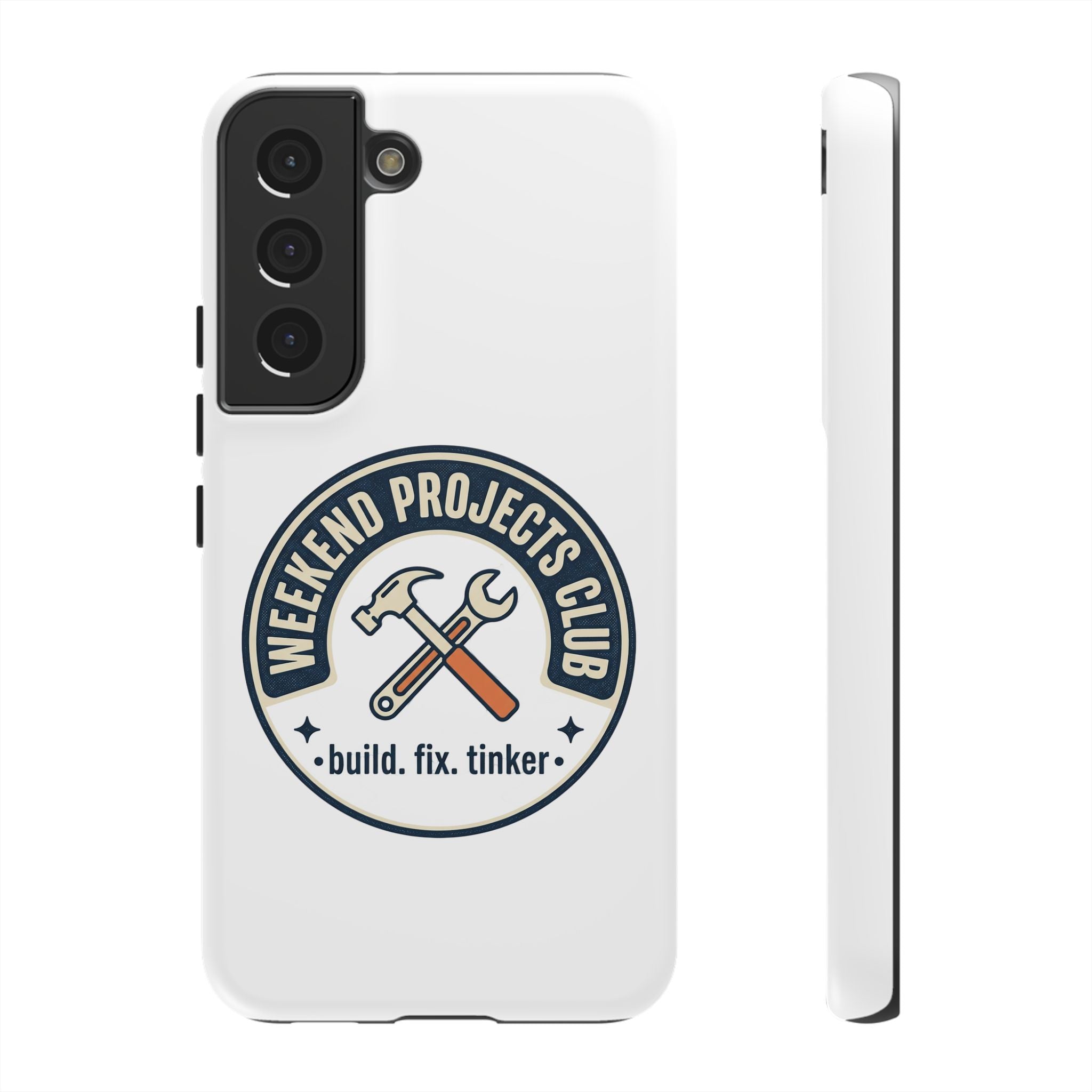 Weekend Projects Club Tough Phone Case — "build. fix. tinker."