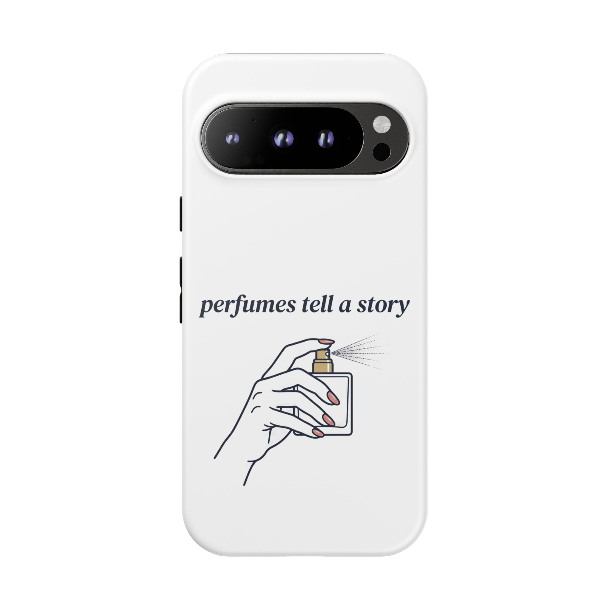 Phone Case — "perfumes tell a story" Minimalist Perfume Bottle Design