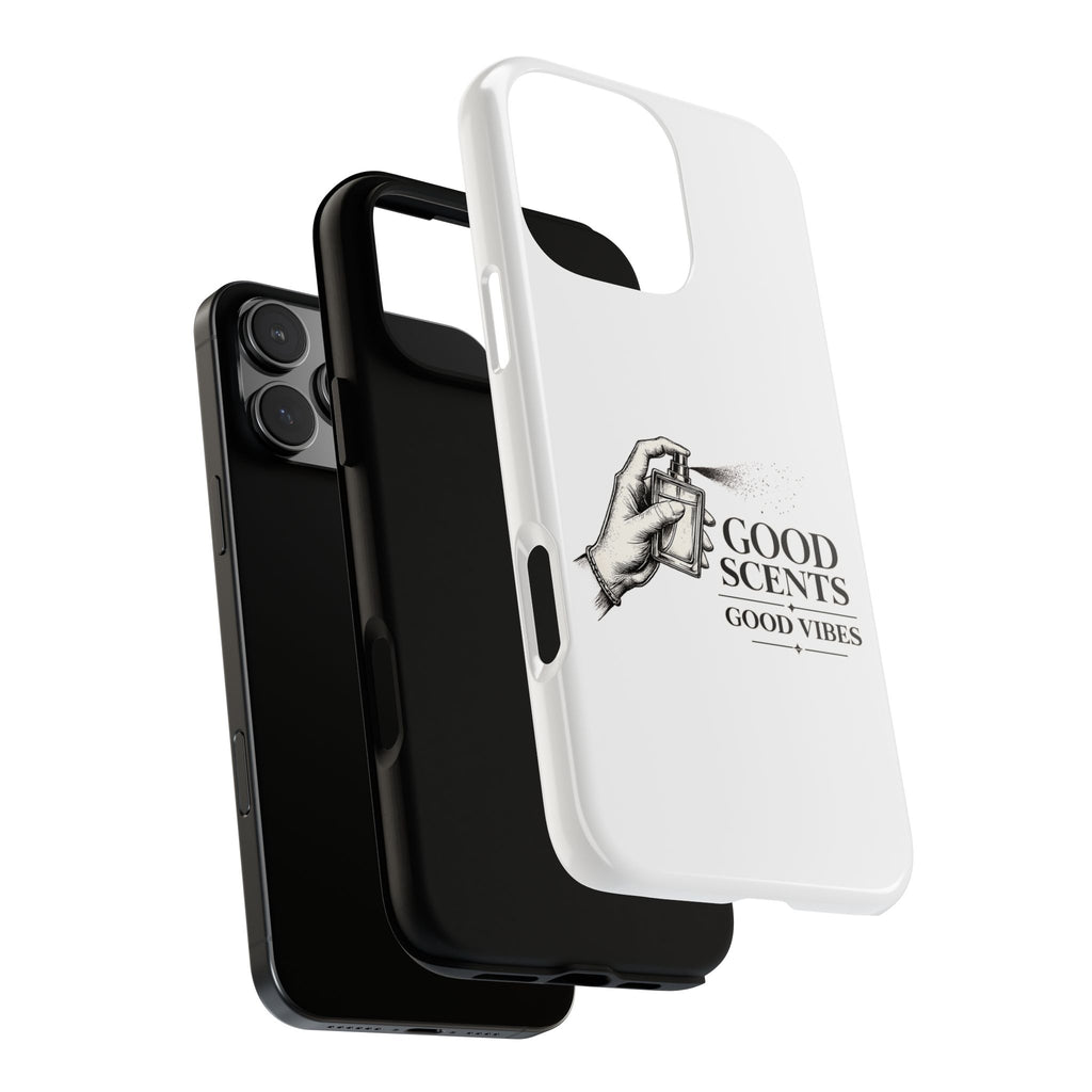 Phone Case - "Good Scents, Good Vibes" Fragrance Bottle Design