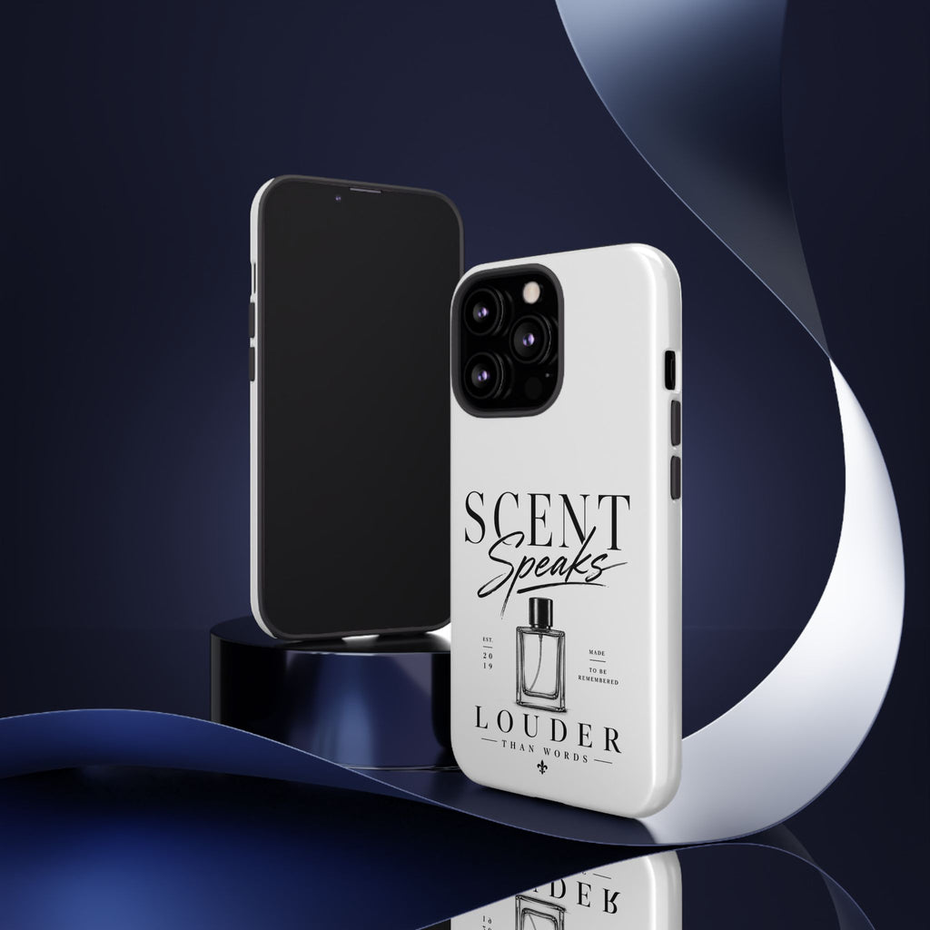 Phone Case — "Scent Speaks Louder Than Words" Perfume Bottle Design