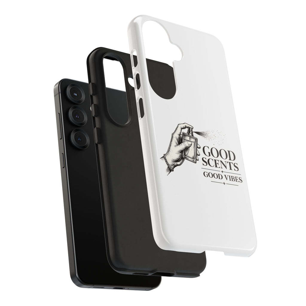 Phone Case - "Good Scents, Good Vibes" Fragrance Bottle Design
