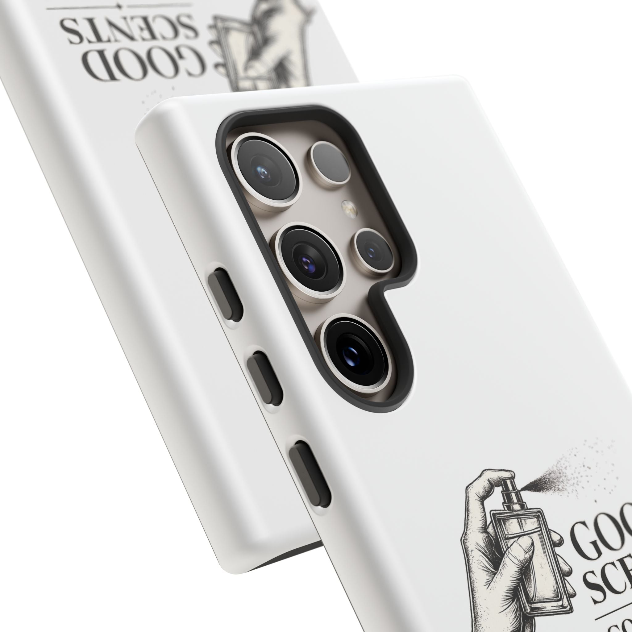 Phone Case - "Good Scents, Good Vibes" Fragrance Bottle Design