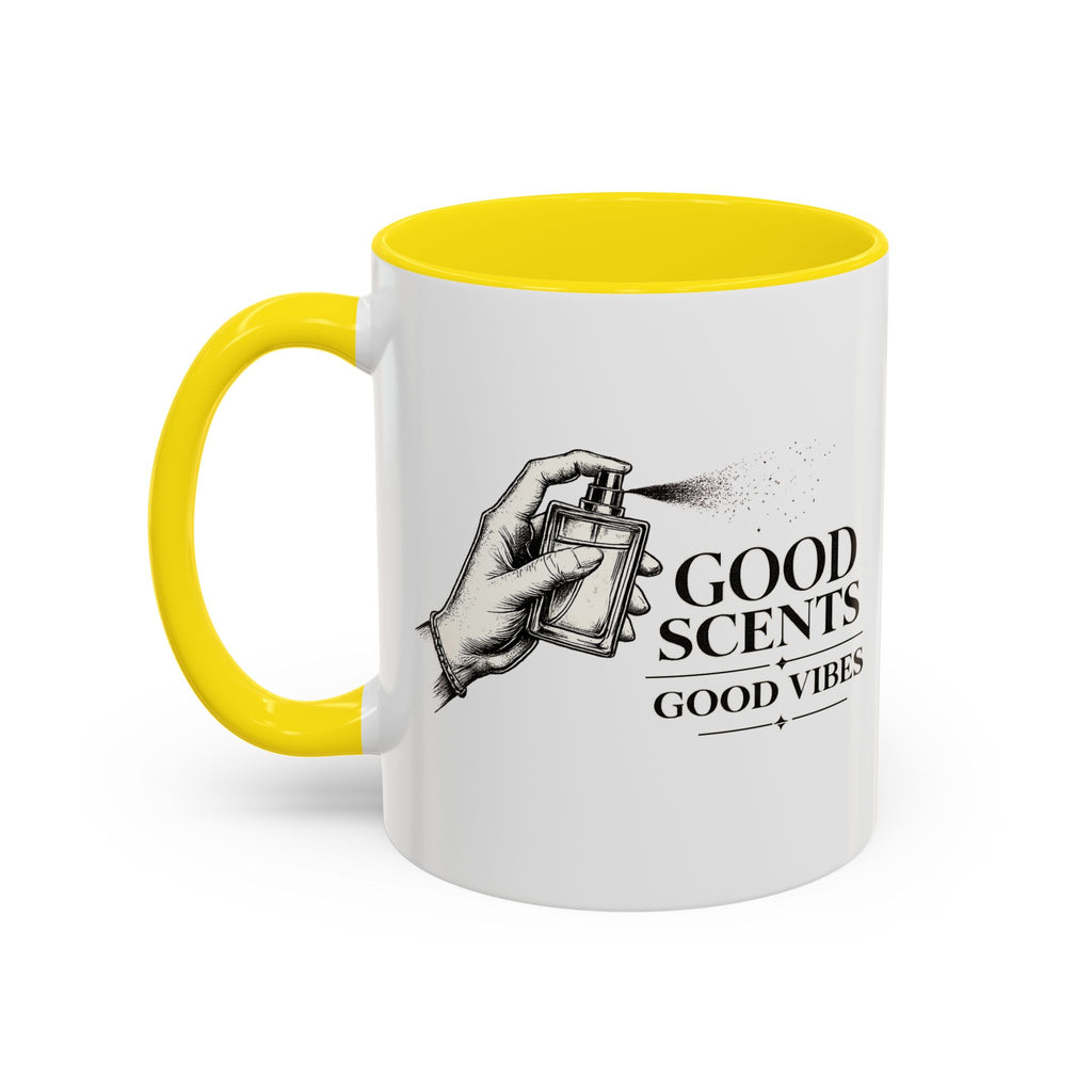 Good Scents, Good Vibes Coffee Mug — Scent Perfume Graphic Accent Mug