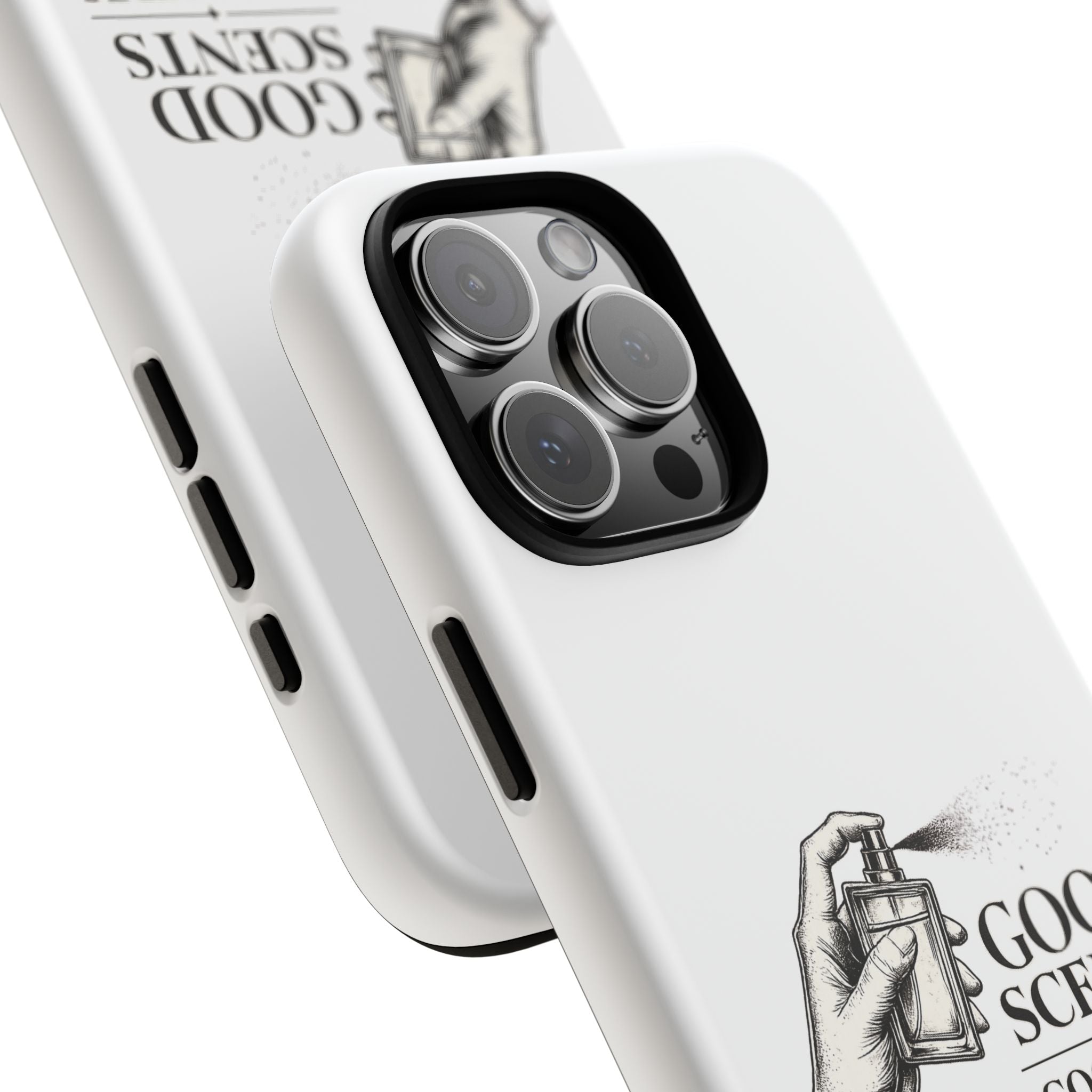 Phone Case - "Good Scents, Good Vibes" Fragrance Bottle Design