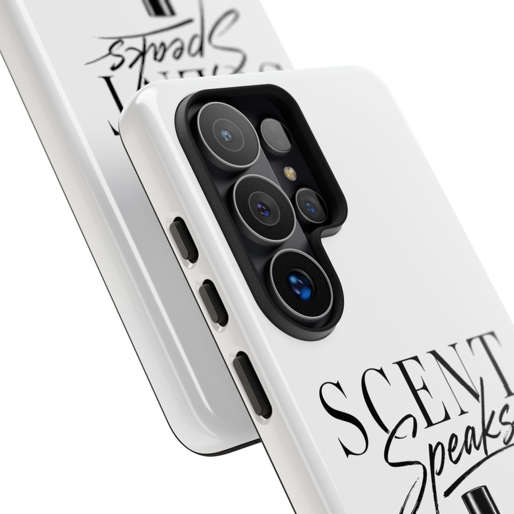 Phone Case — "Scent Speaks Louder Than Words" Perfume Bottle Design