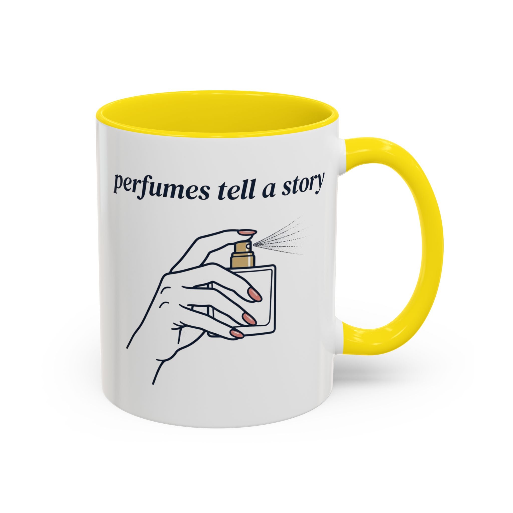 Perfumes Tell a Story Accent Coffee Mug — Scent Lover Gift (11/15oz)