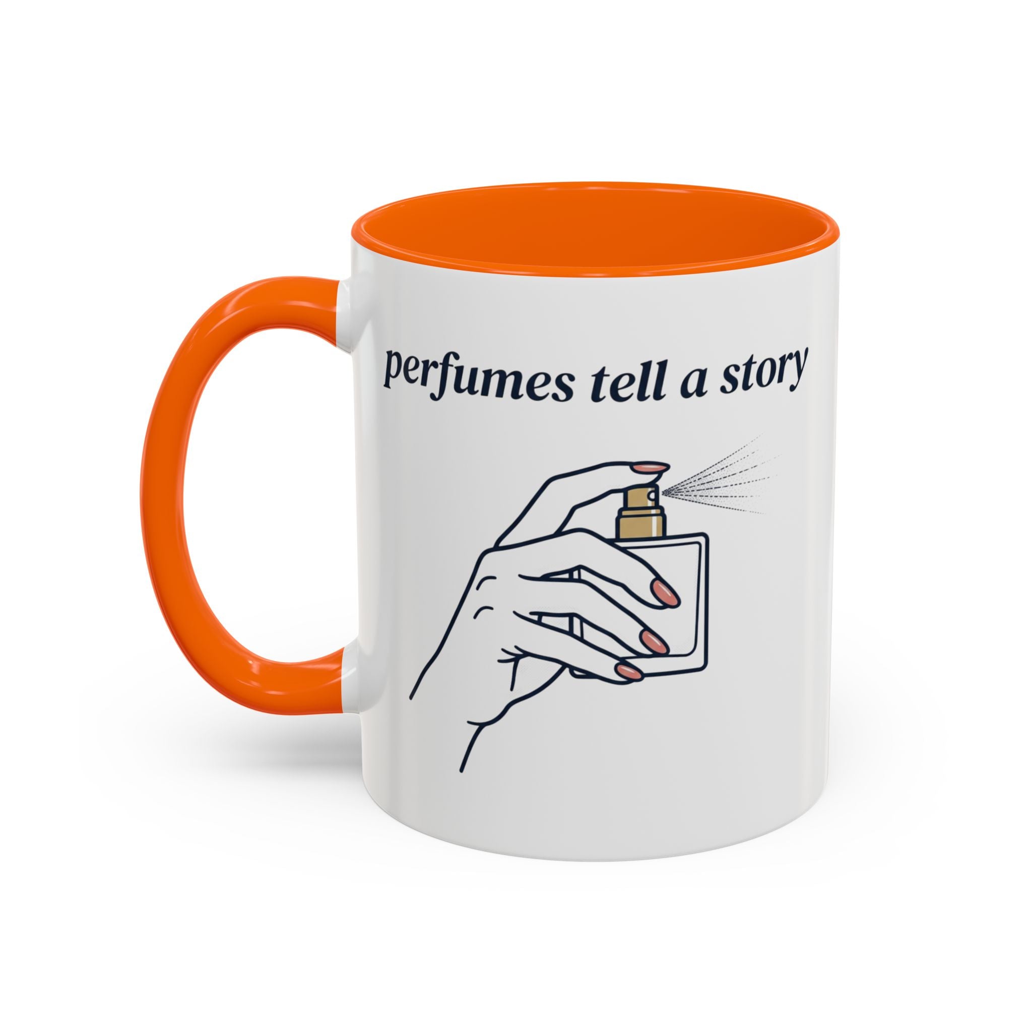Perfumes Tell a Story Accent Coffee Mug — Scent Lover Gift (11/15oz)