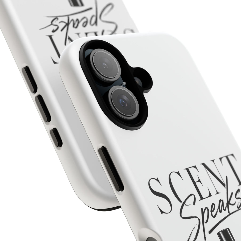 Phone Case — "Scent Speaks Louder Than Words" Perfume Bottle Design