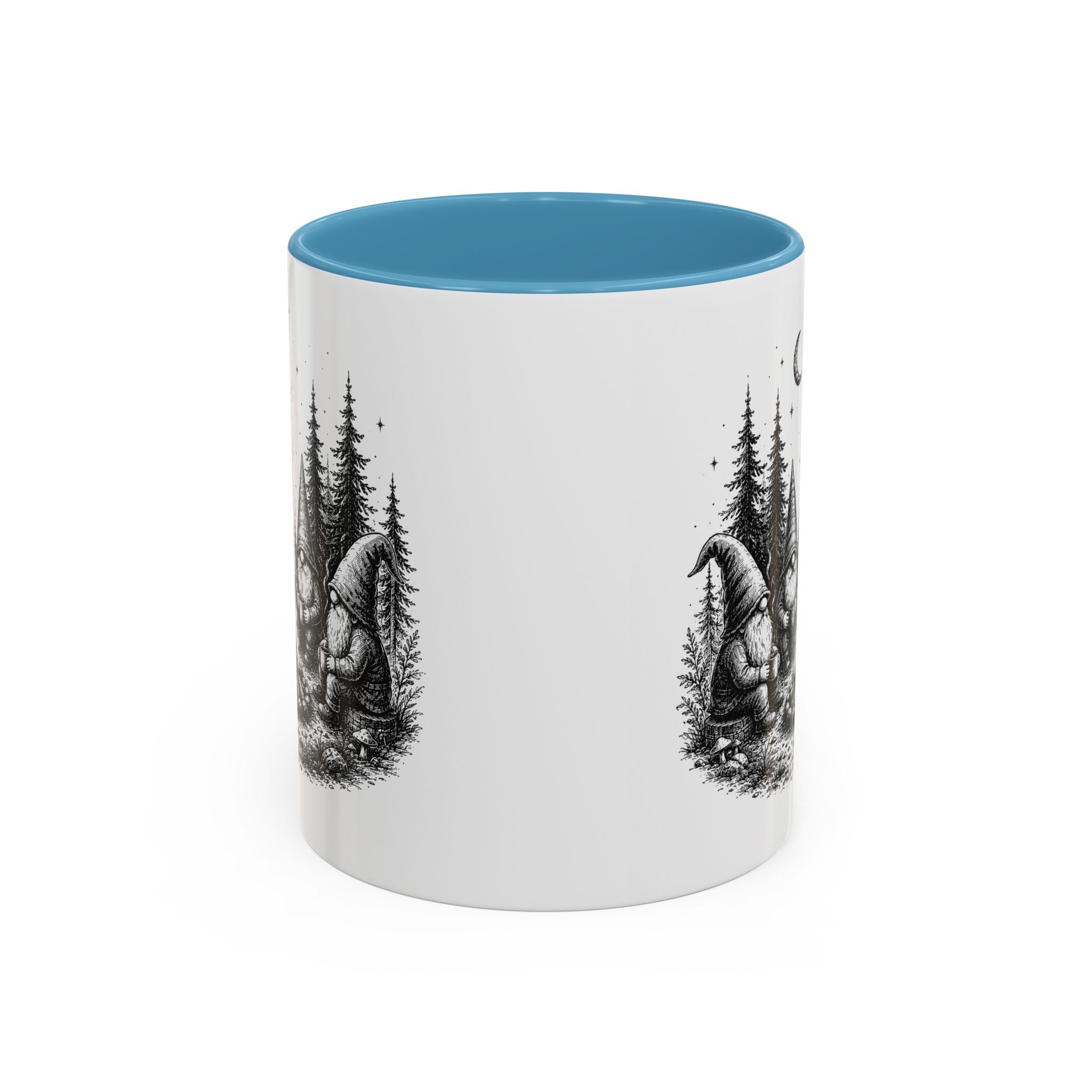 Gnome Campfire Coffee Mug — Woodland Camping Ceramic Accent Mug (11/15oz)