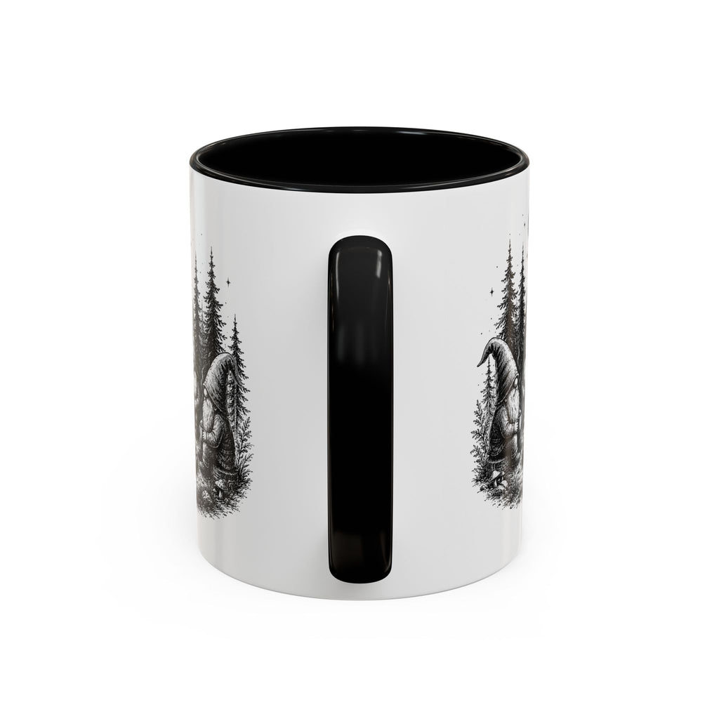 Gnome Campfire Coffee Mug — Woodland Camping Ceramic Accent Mug (11/15oz)