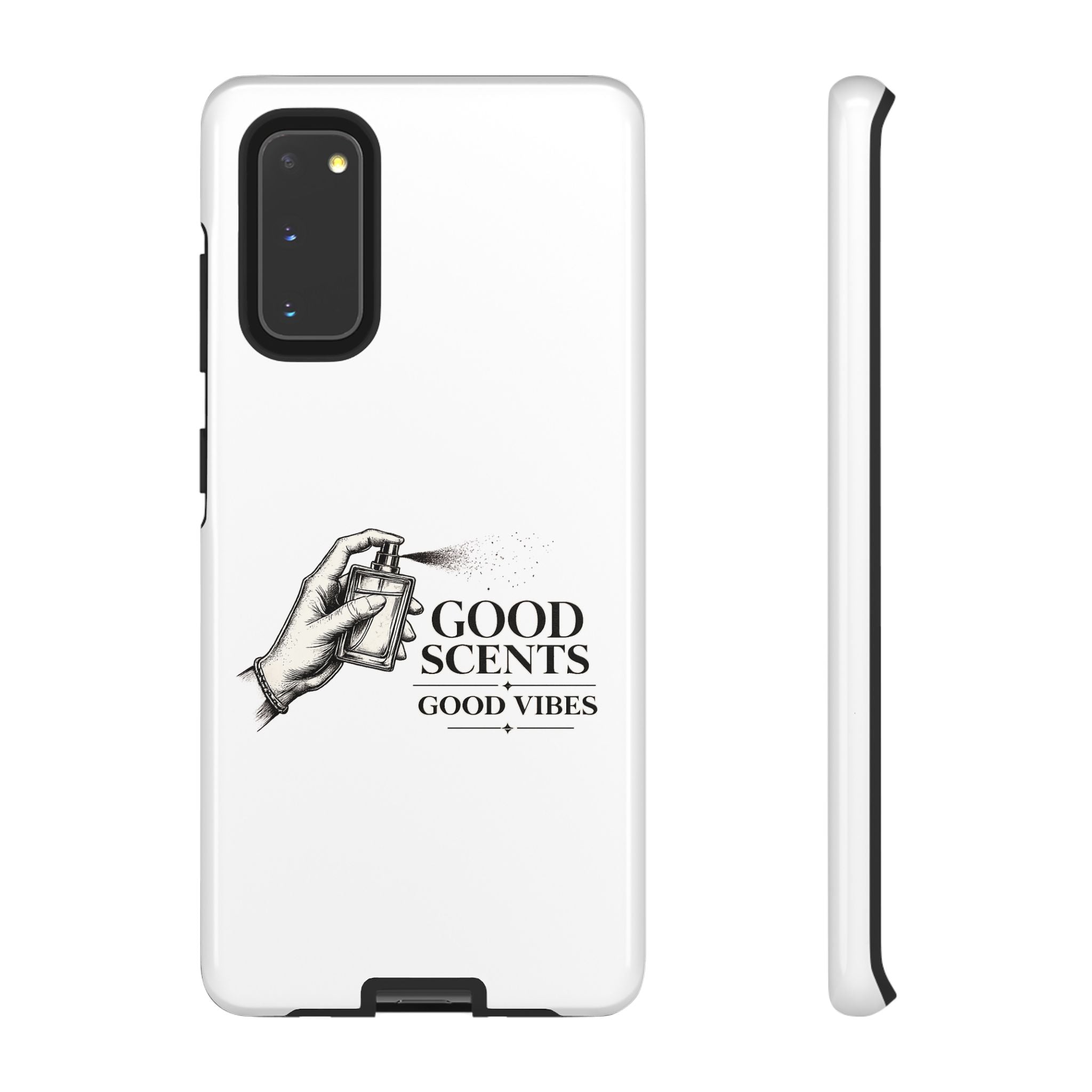 Phone Case - "Good Scents, Good Vibes" Fragrance Bottle Design