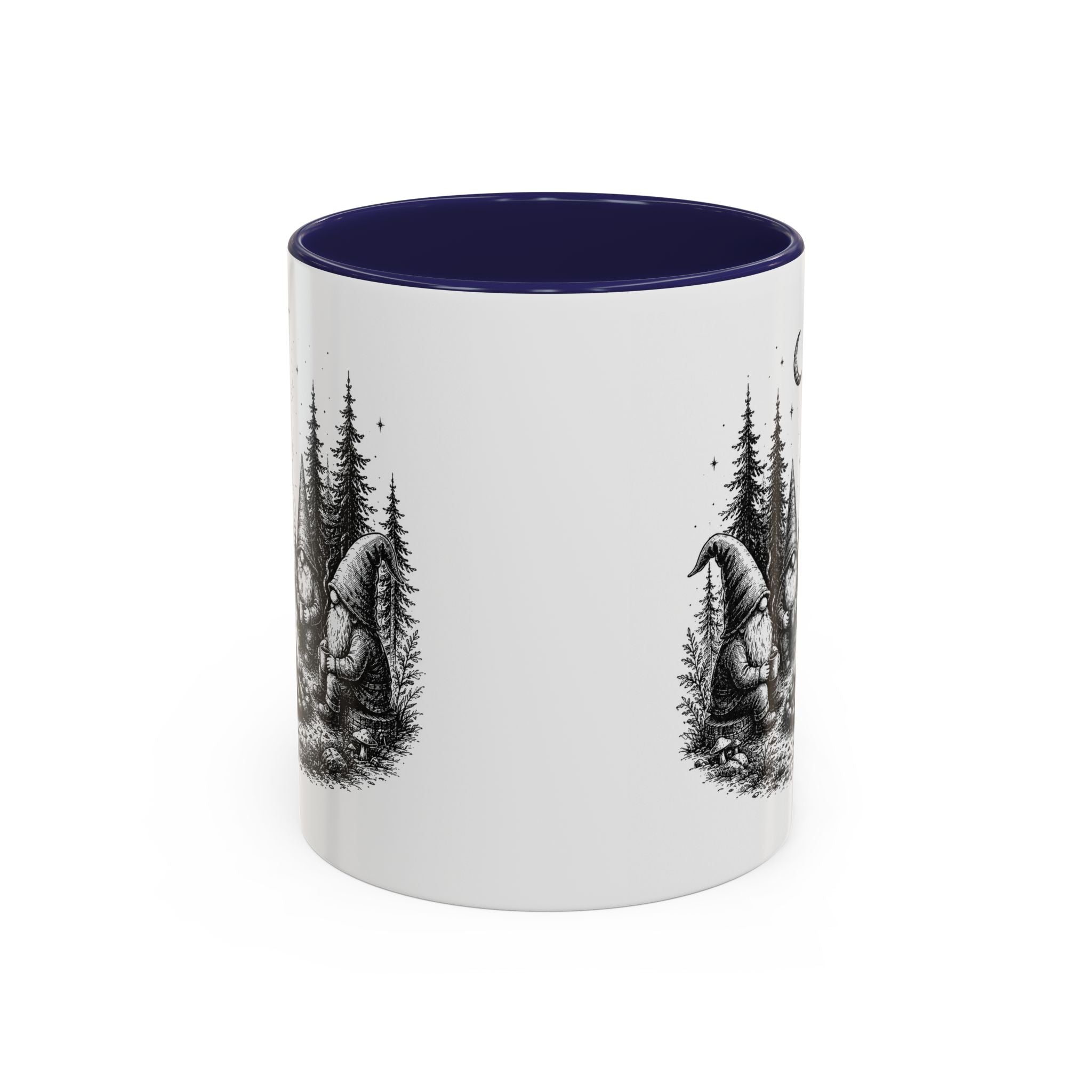 Gnome Campfire Coffee Mug — Woodland Camping Ceramic Accent Mug (11/15oz)