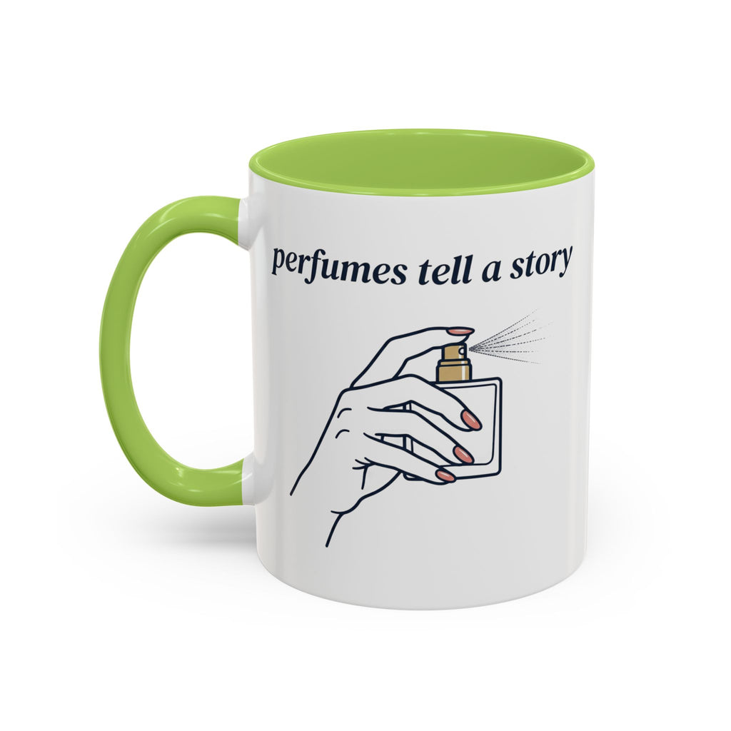 Perfumes Tell a Story Accent Coffee Mug — Scent Lover Gift (11/15oz)