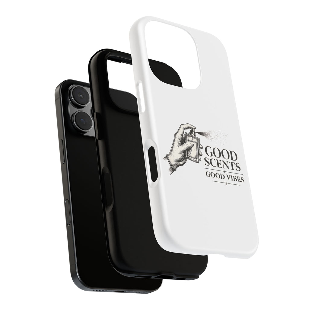 Phone Case - "Good Scents, Good Vibes" Fragrance Bottle Design