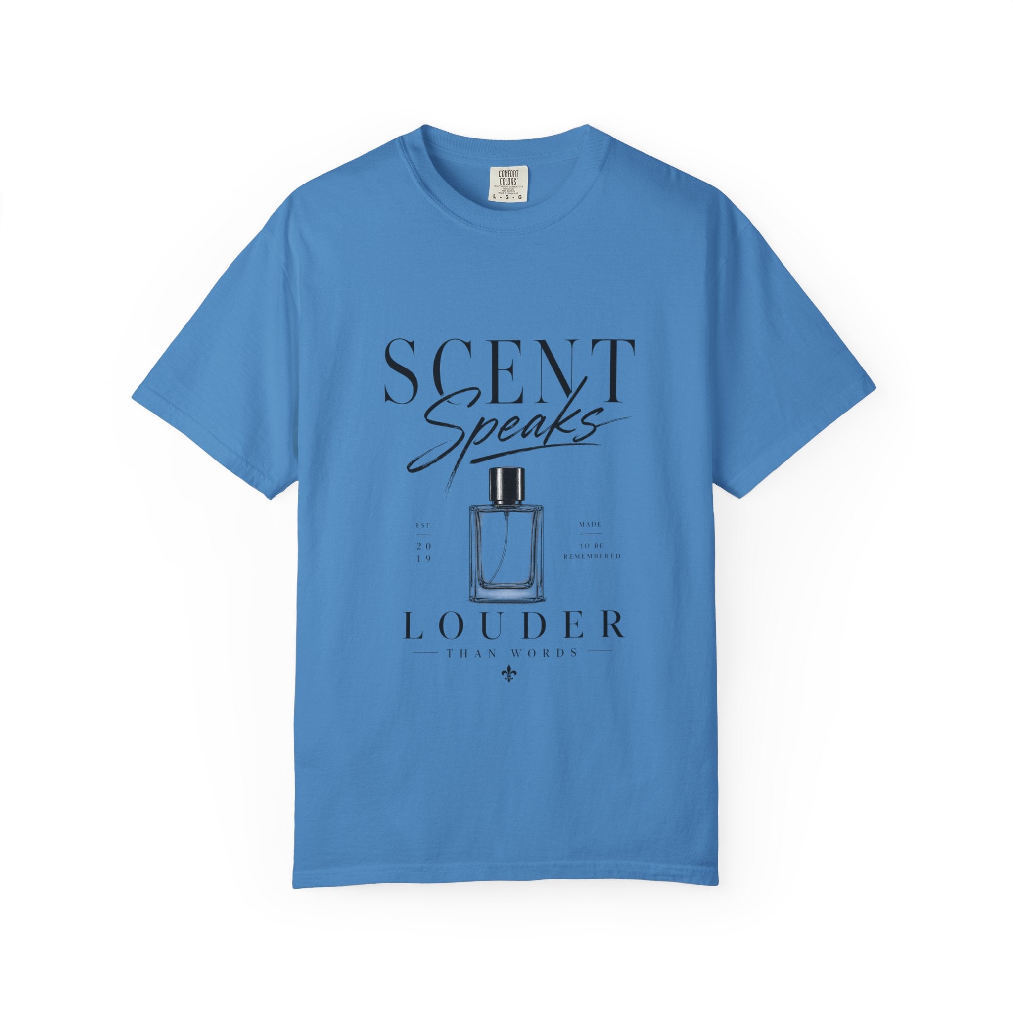 Perfume Graphic T-Shirt — “Scent Speaks Louder” Minimal Fragrance Tee
