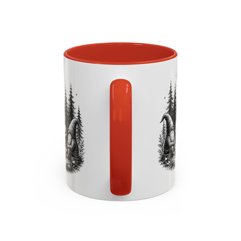 Gnome Campfire Coffee Mug — Woodland Camping Ceramic Accent Mug (11/15oz)