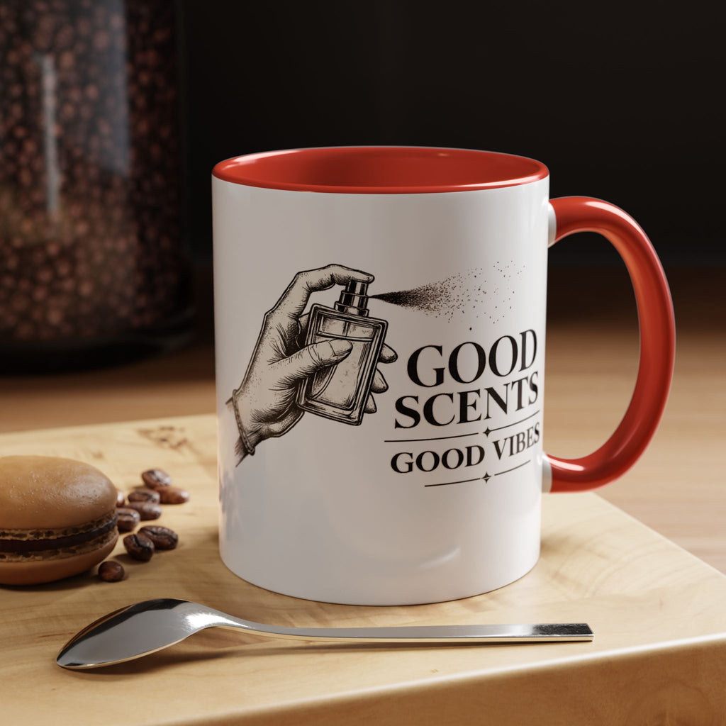 Good Scents, Good Vibes Coffee Mug — Scent Perfume Graphic Accent Mug