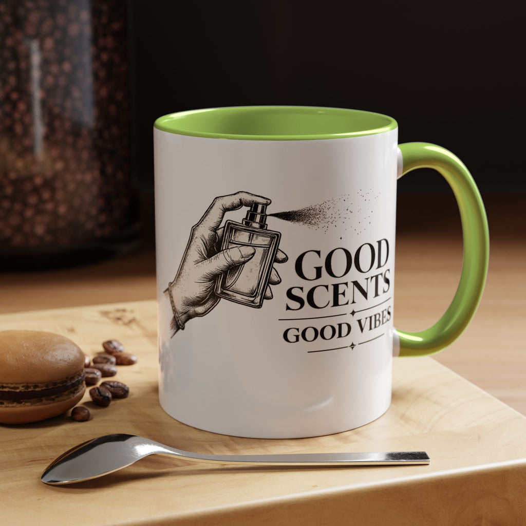 Good Scents, Good Vibes Coffee Mug — Scent Perfume Graphic Accent Mug