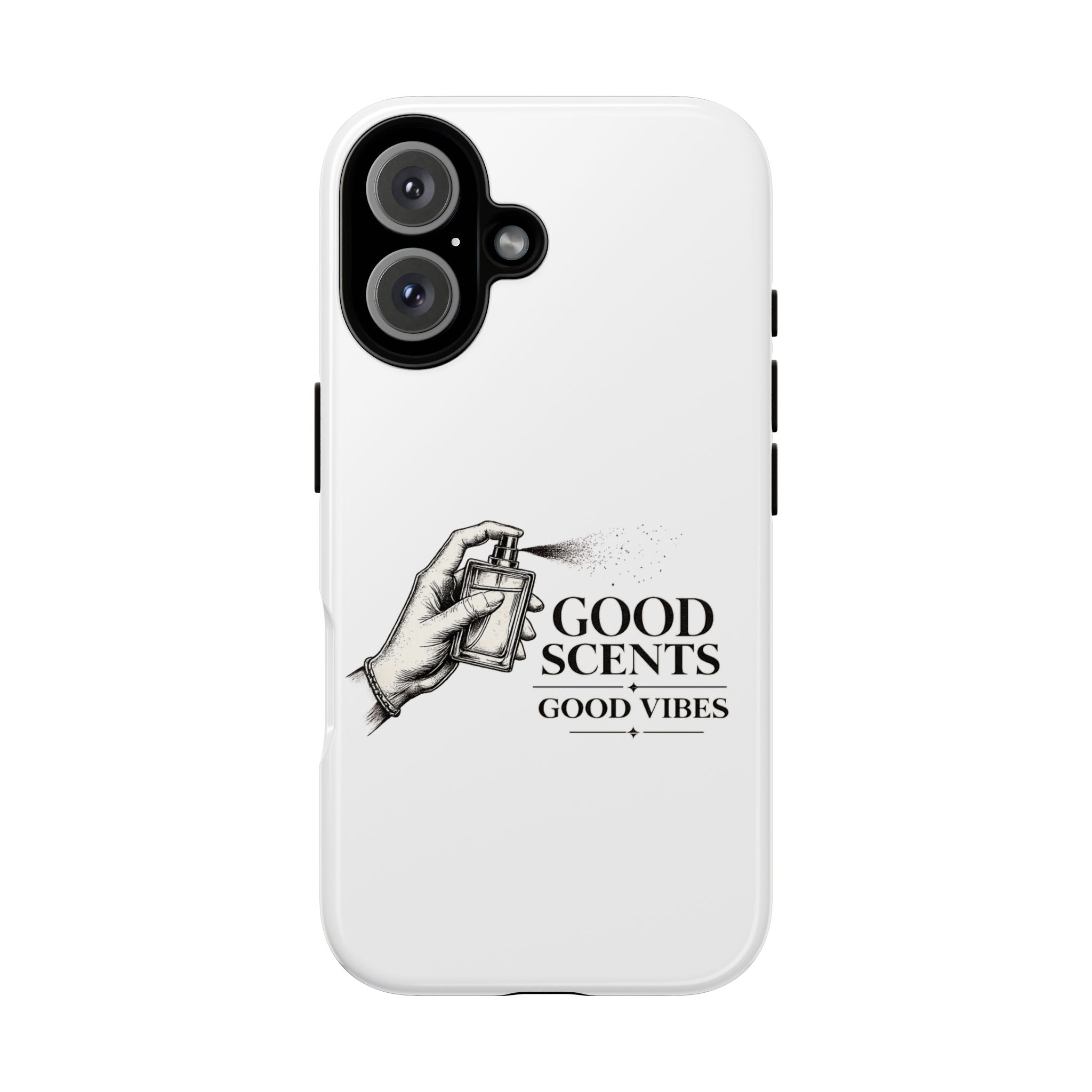 Phone Case - "Good Scents, Good Vibes" Fragrance Bottle Design