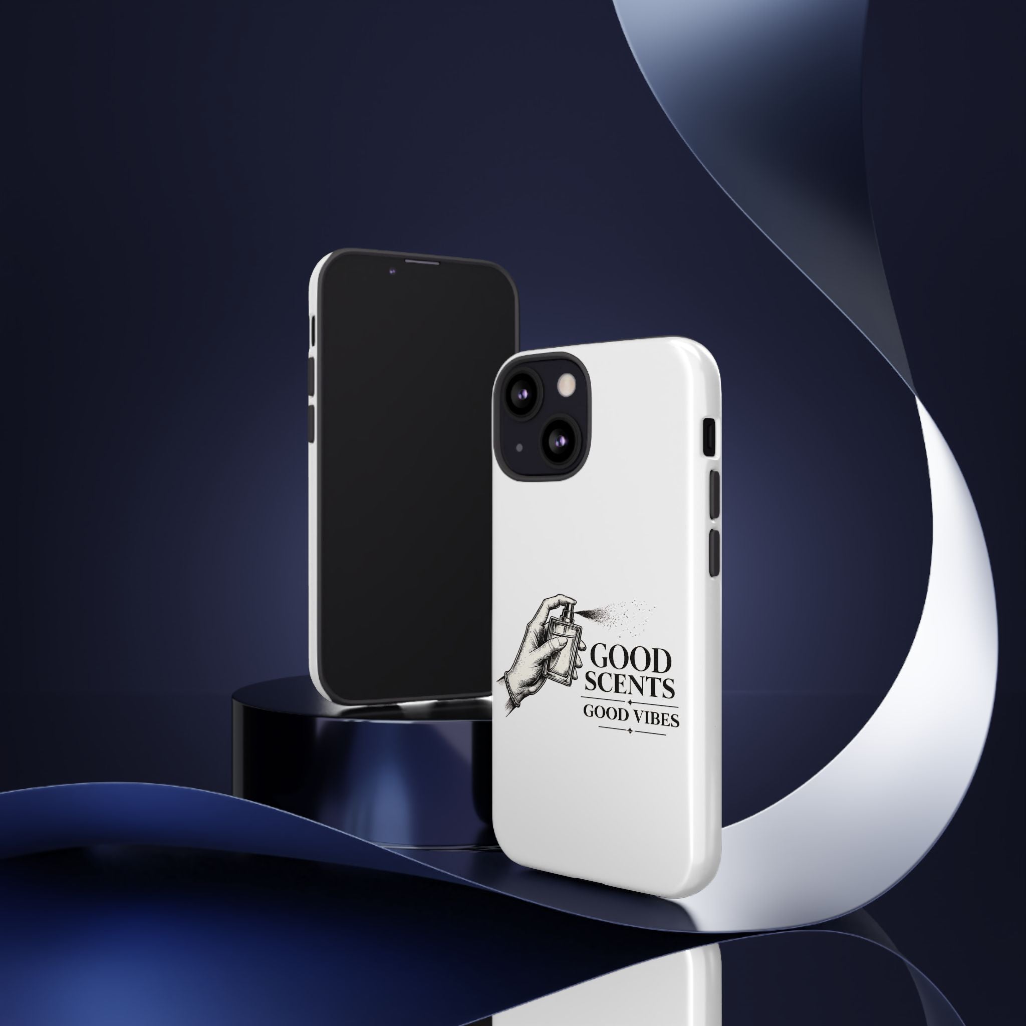 Phone Case - "Good Scents, Good Vibes" Fragrance Bottle Design
