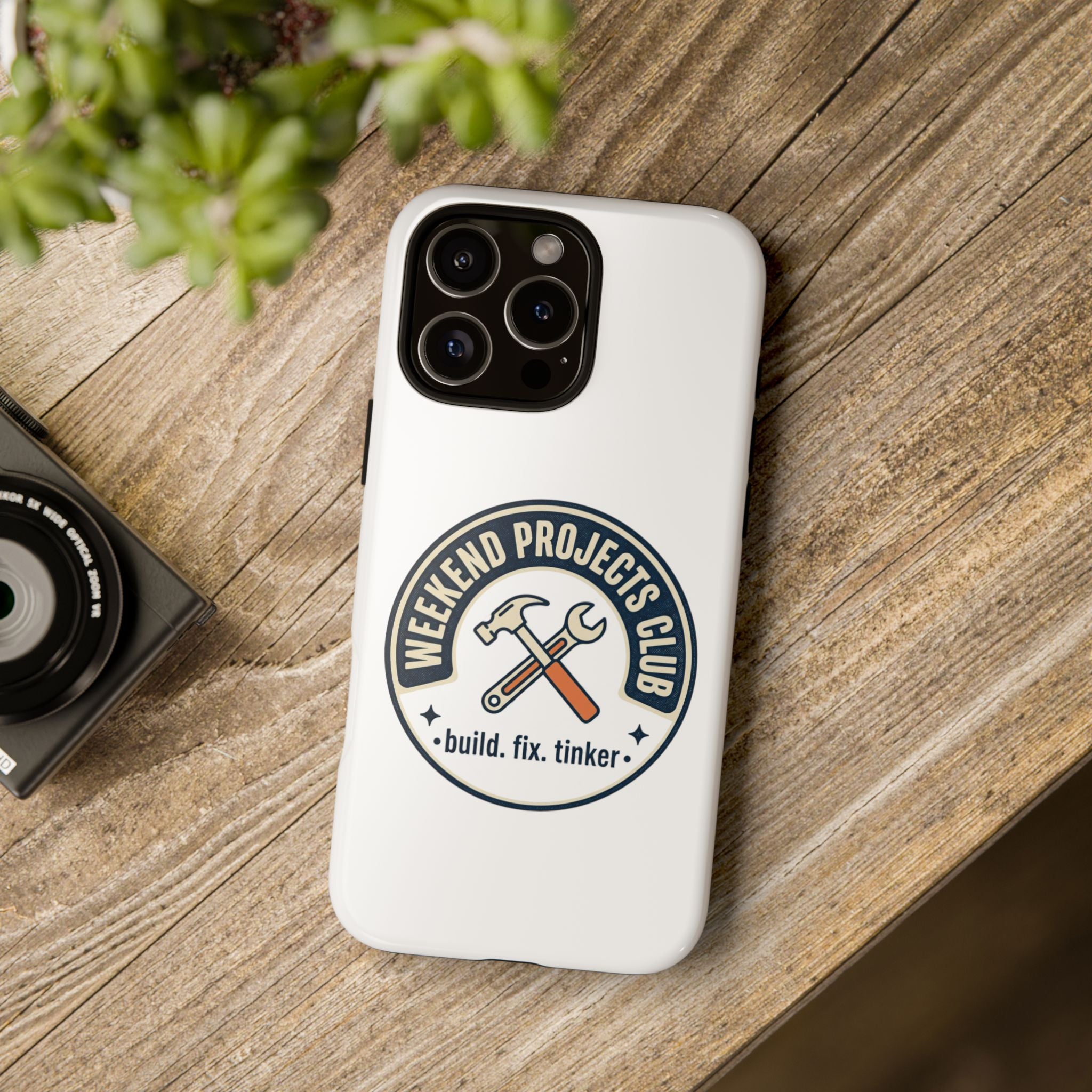 Weekend Projects Club Tough Phone Case — "build. fix. tinker."