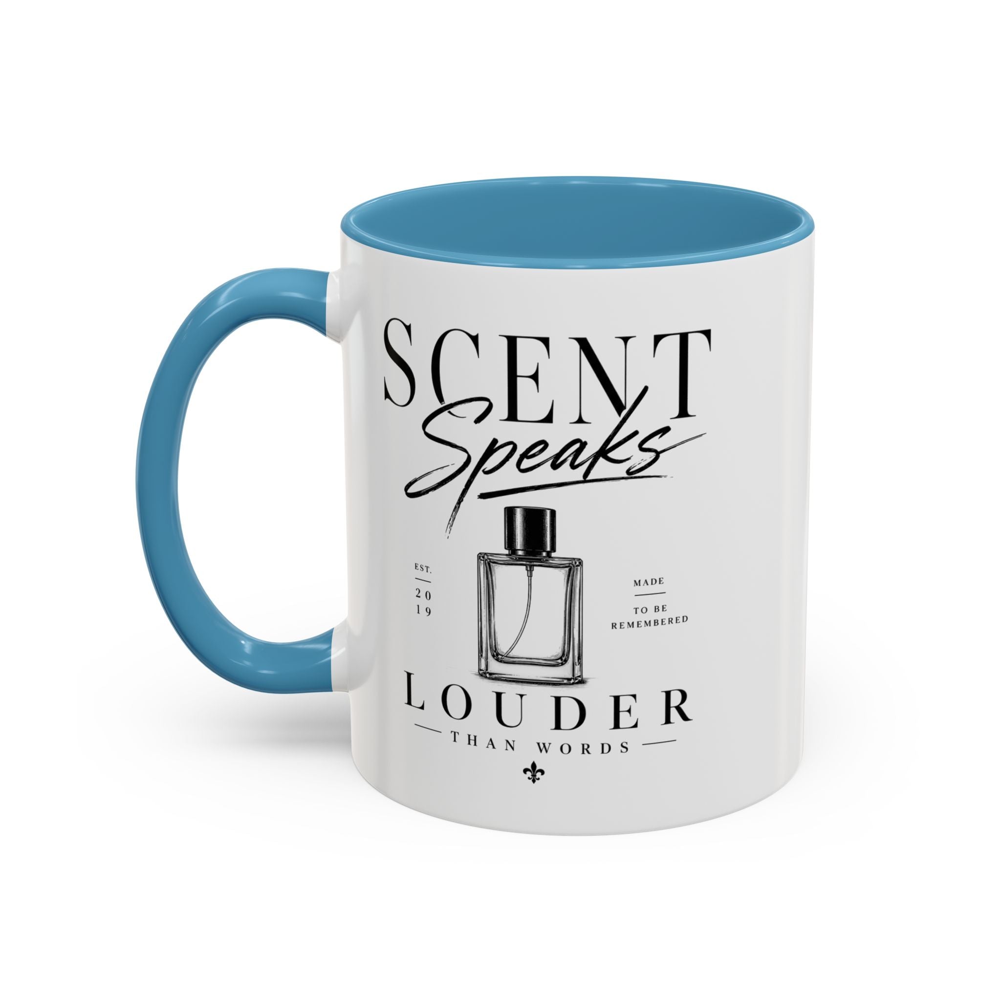 Scent Speaks Coffee Mug — "Scent Speaks Louder Than Words" Accent Mug (11/15oz)