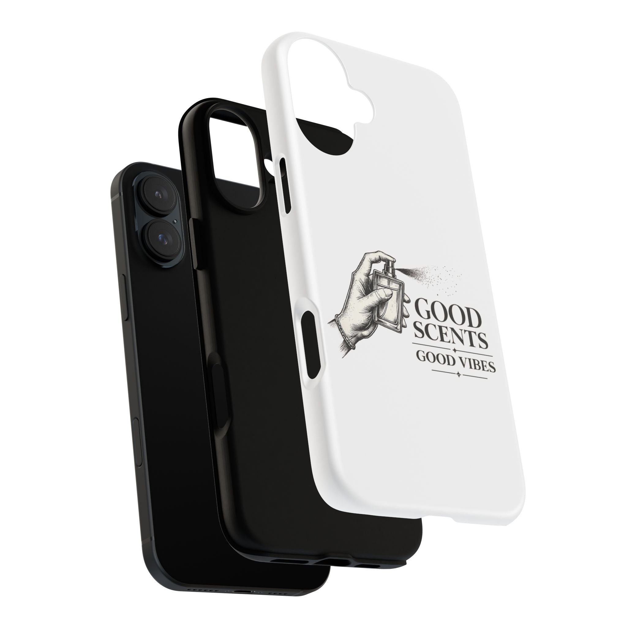 Phone Case - "Good Scents, Good Vibes" Fragrance Bottle Design