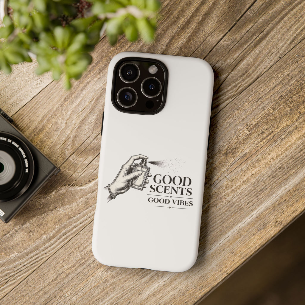 Phone Case - "Good Scents, Good Vibes" Fragrance Bottle Design