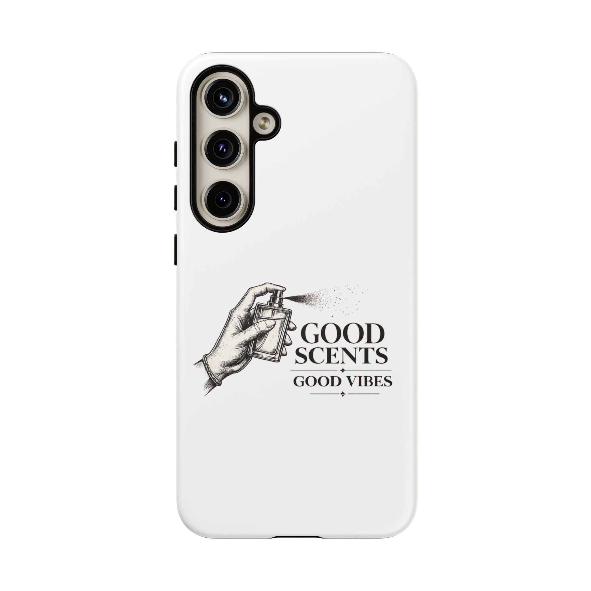 Phone Case - "Good Scents, Good Vibes" Fragrance Bottle Design