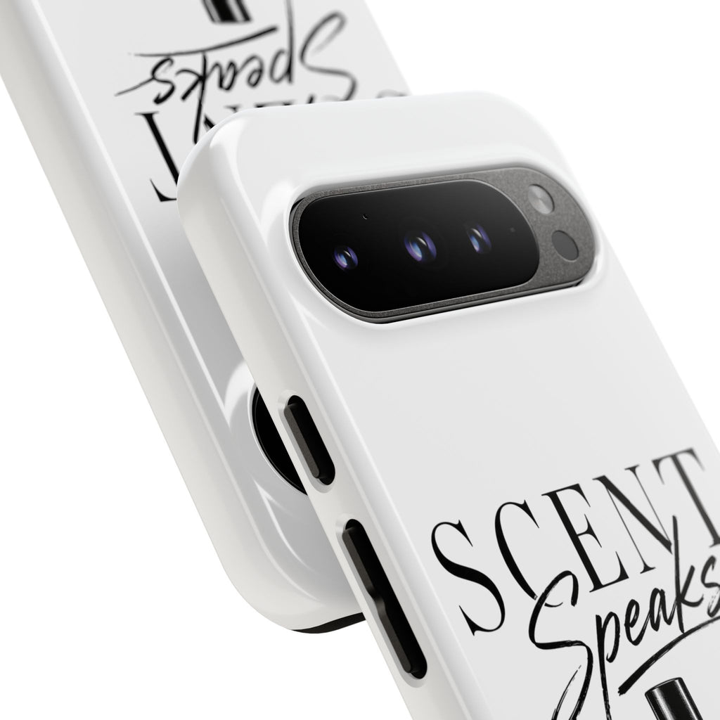 Phone Case — "Scent Speaks Louder Than Words" Perfume Bottle Design