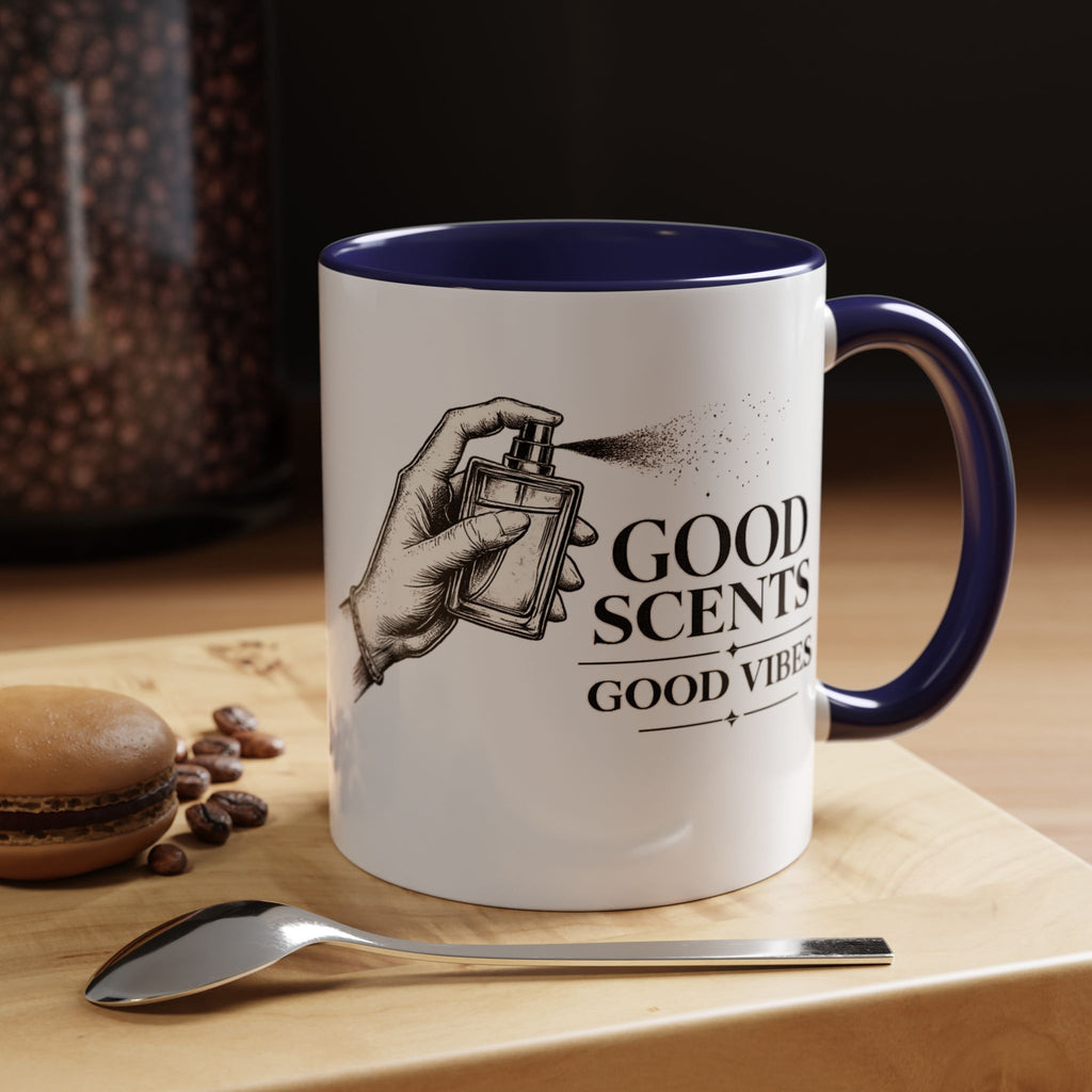 Good Scents, Good Vibes Coffee Mug — Scent Perfume Graphic Accent Mug