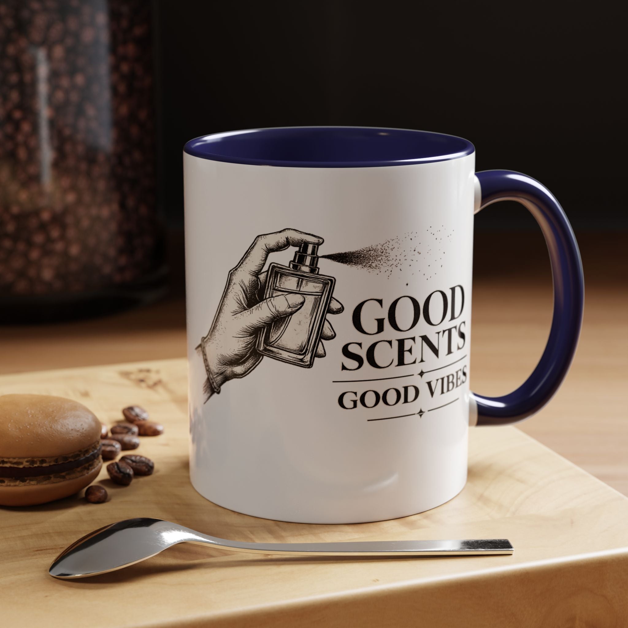 Good Scents, Good Vibes Coffee Mug — Scent Perfume Graphic Accent Mug