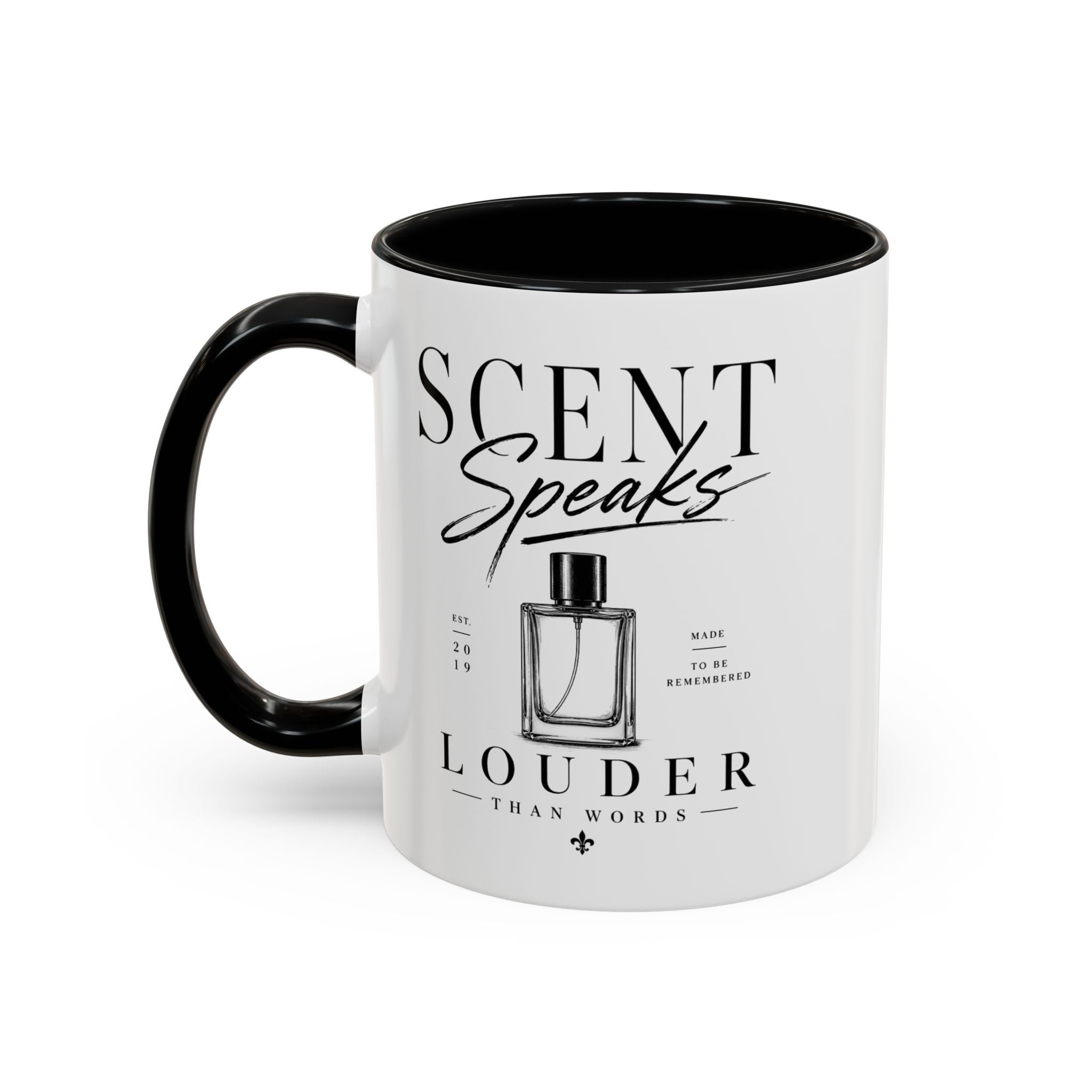 Scent Speaks Coffee Mug — "Scent Speaks Louder Than Words" Accent Mug (11/15oz)