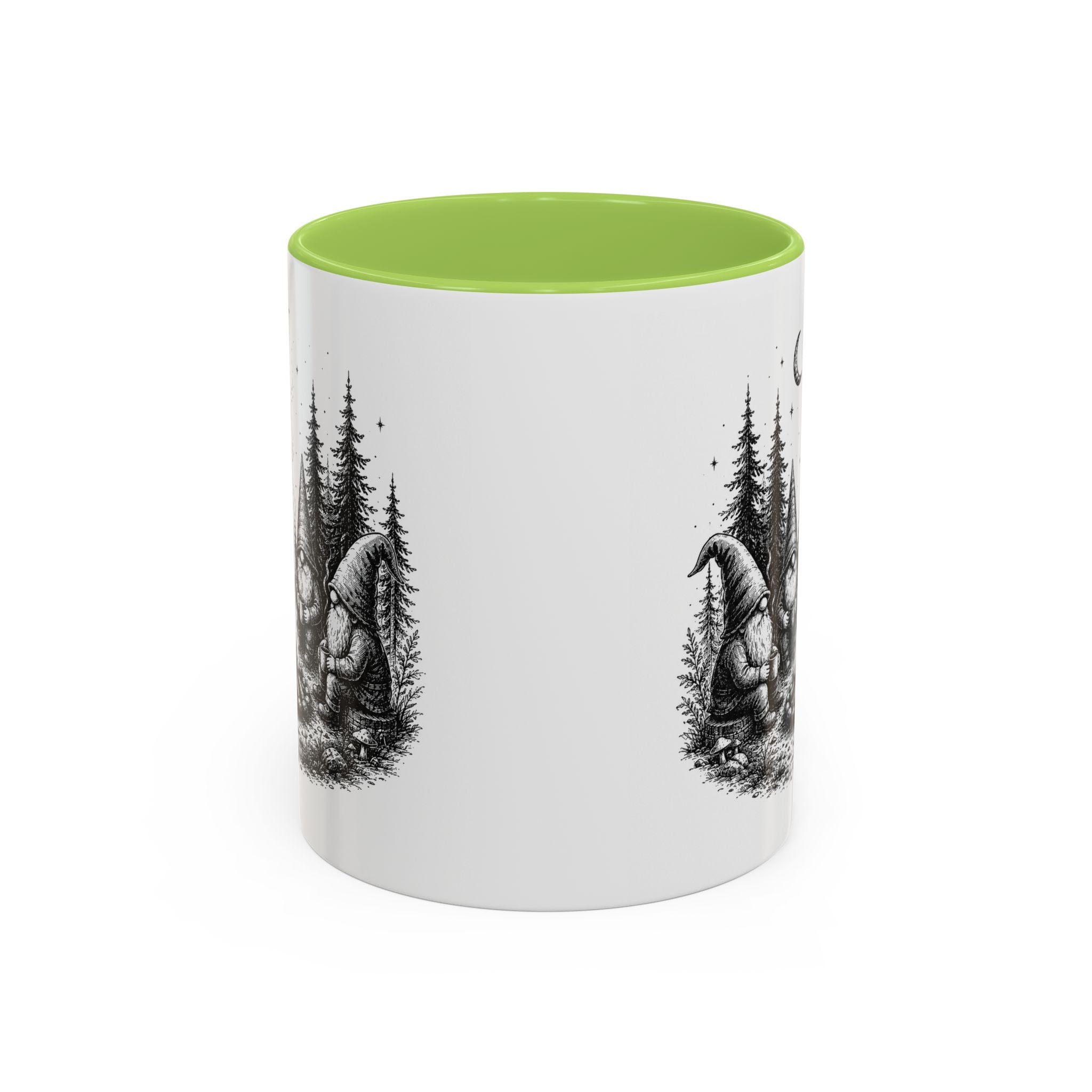 Gnome Campfire Coffee Mug — Woodland Camping Ceramic Accent Mug (11/15oz)