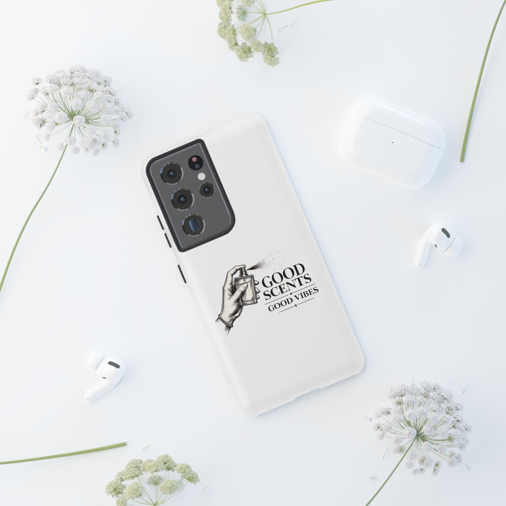 Phone Case - "Good Scents, Good Vibes" Fragrance Bottle Design