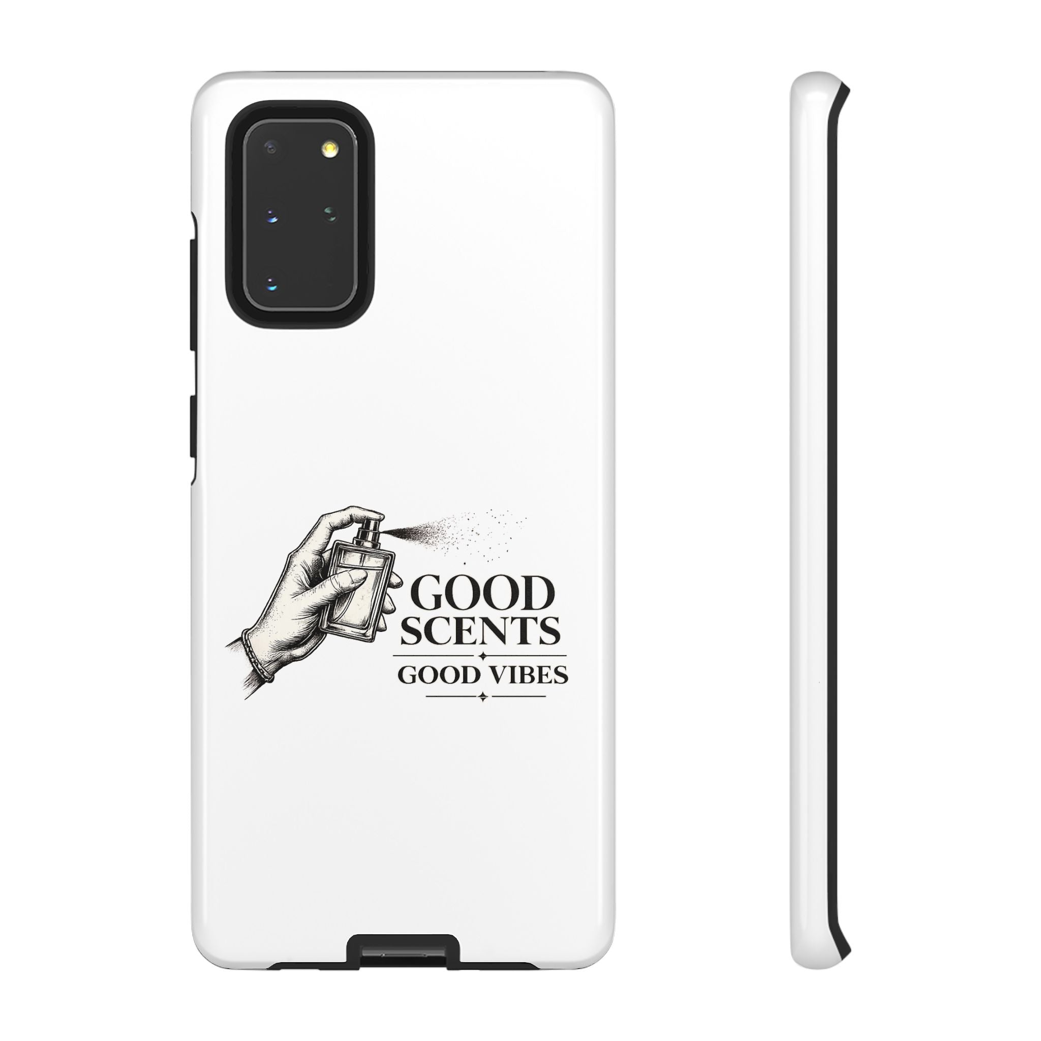 Phone Case - "Good Scents, Good Vibes" Fragrance Bottle Design