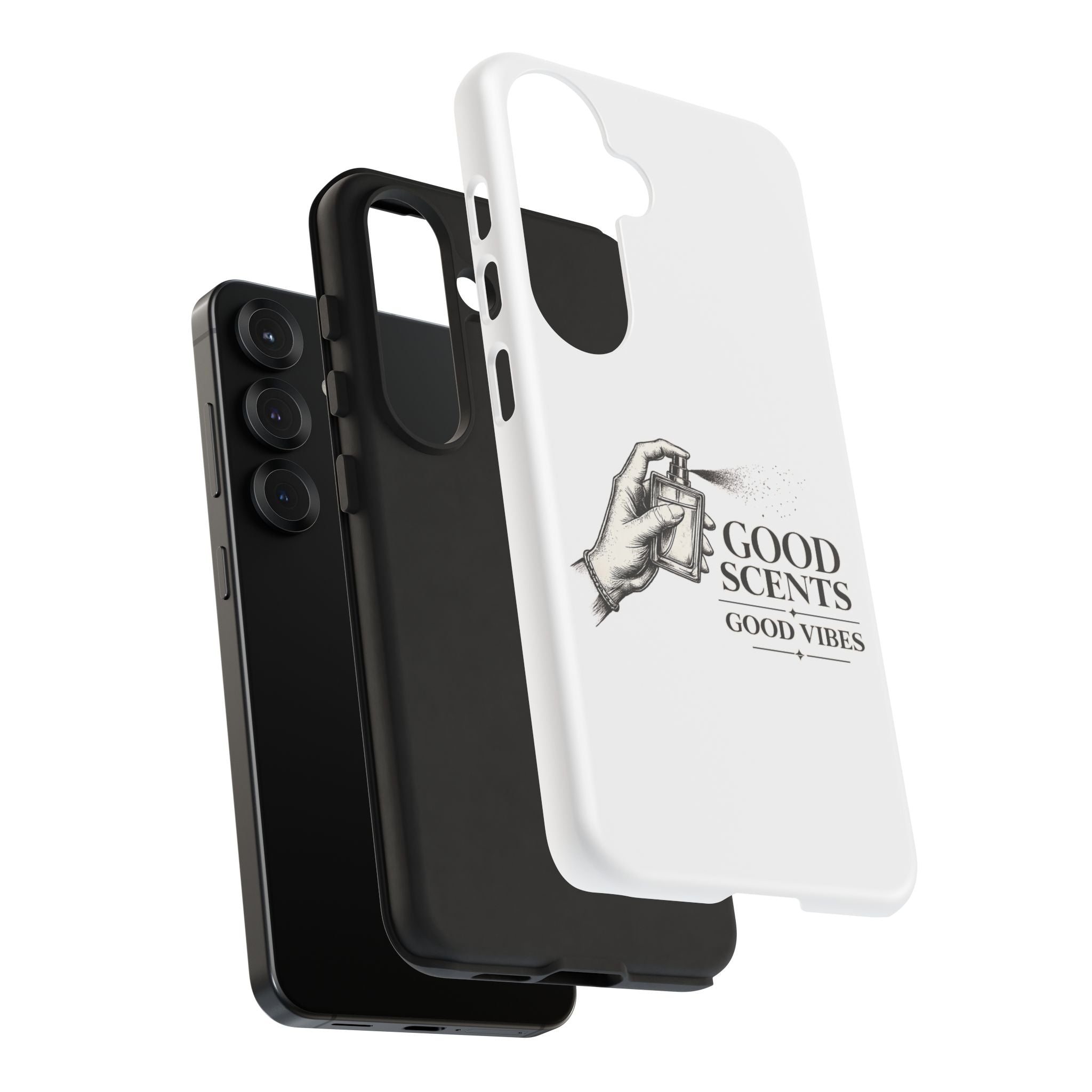 Phone Case - "Good Scents, Good Vibes" Fragrance Bottle Design