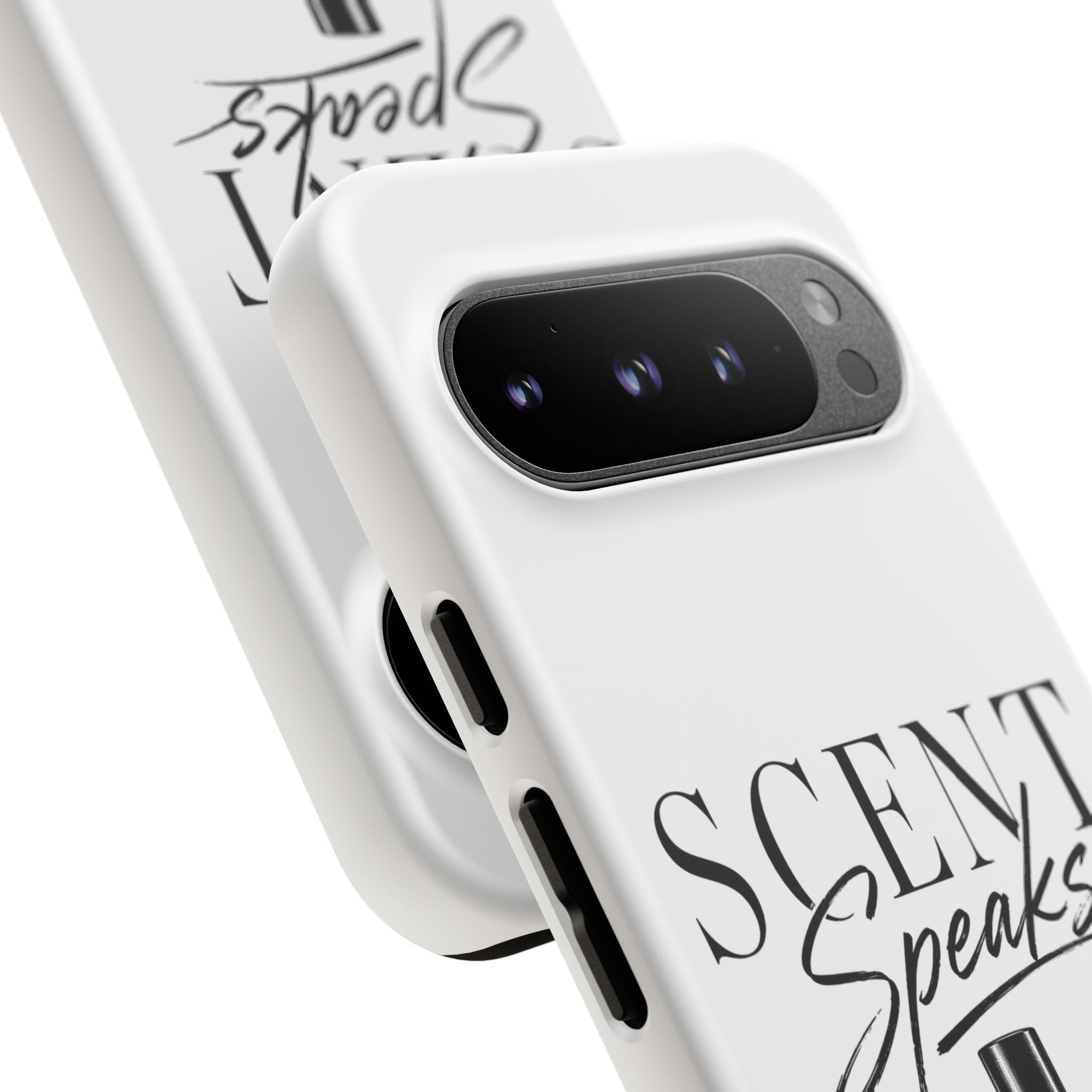 Phone Case — "Scent Speaks Louder Than Words" Perfume Bottle Design