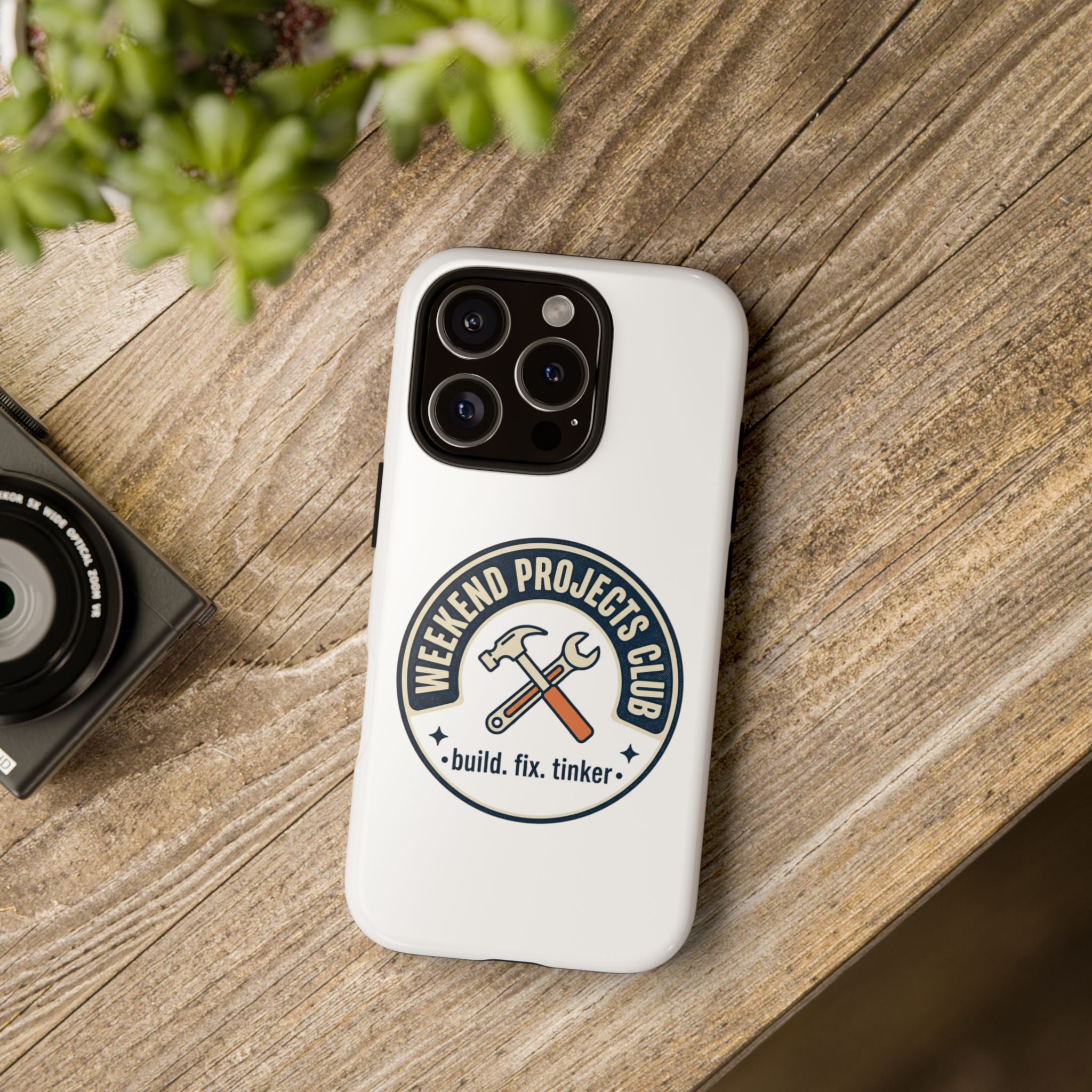 Weekend Projects Club Tough Phone Case — "build. fix. tinker."