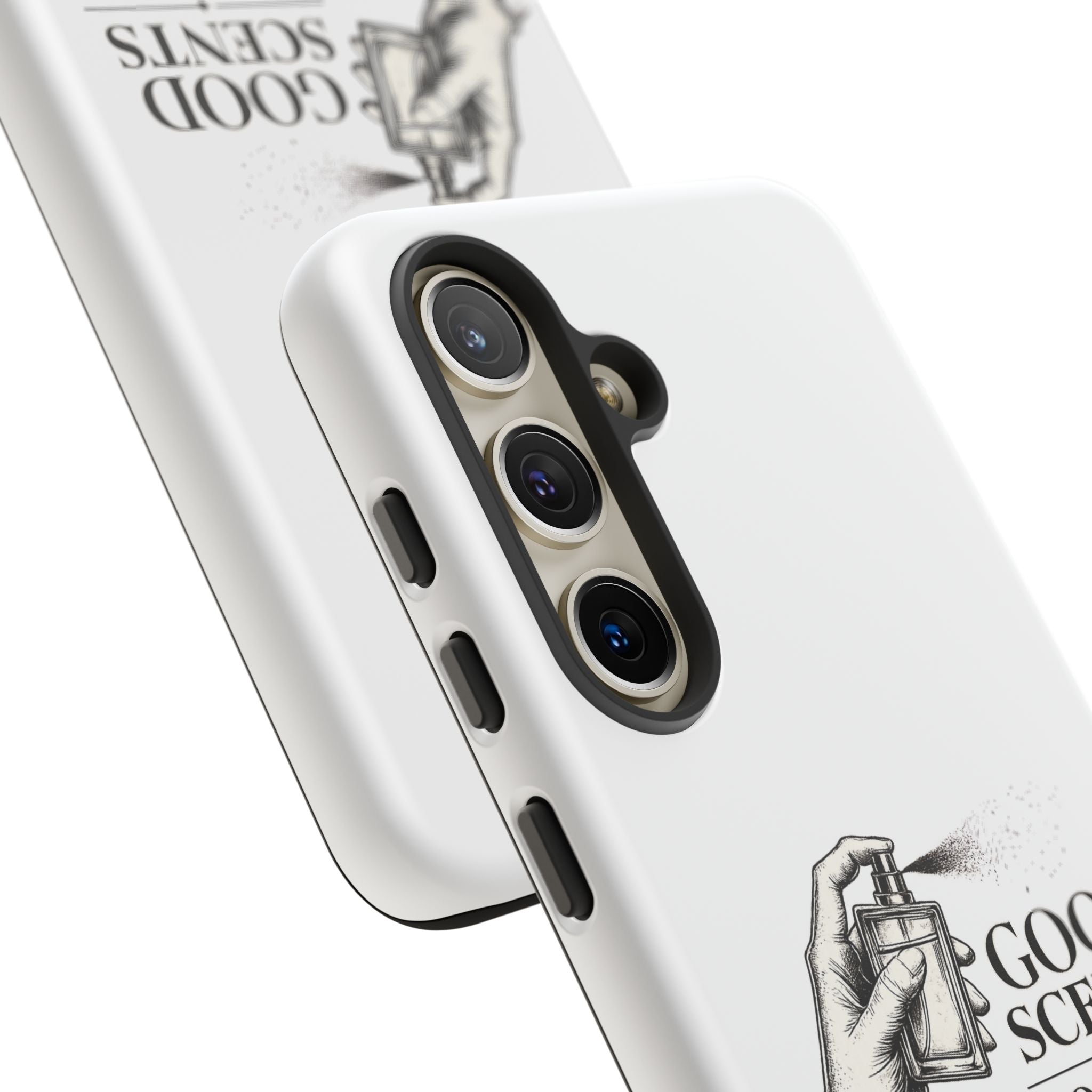 Phone Case - "Good Scents, Good Vibes" Fragrance Bottle Design