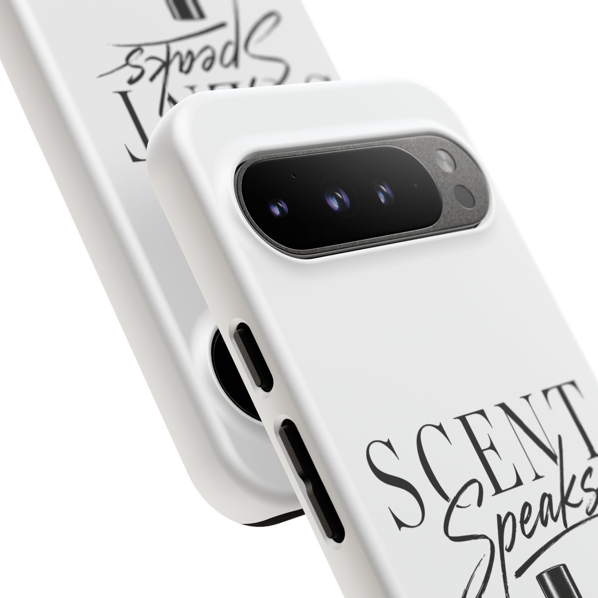 Phone Case — "Scent Speaks Louder Than Words" Perfume Bottle Design