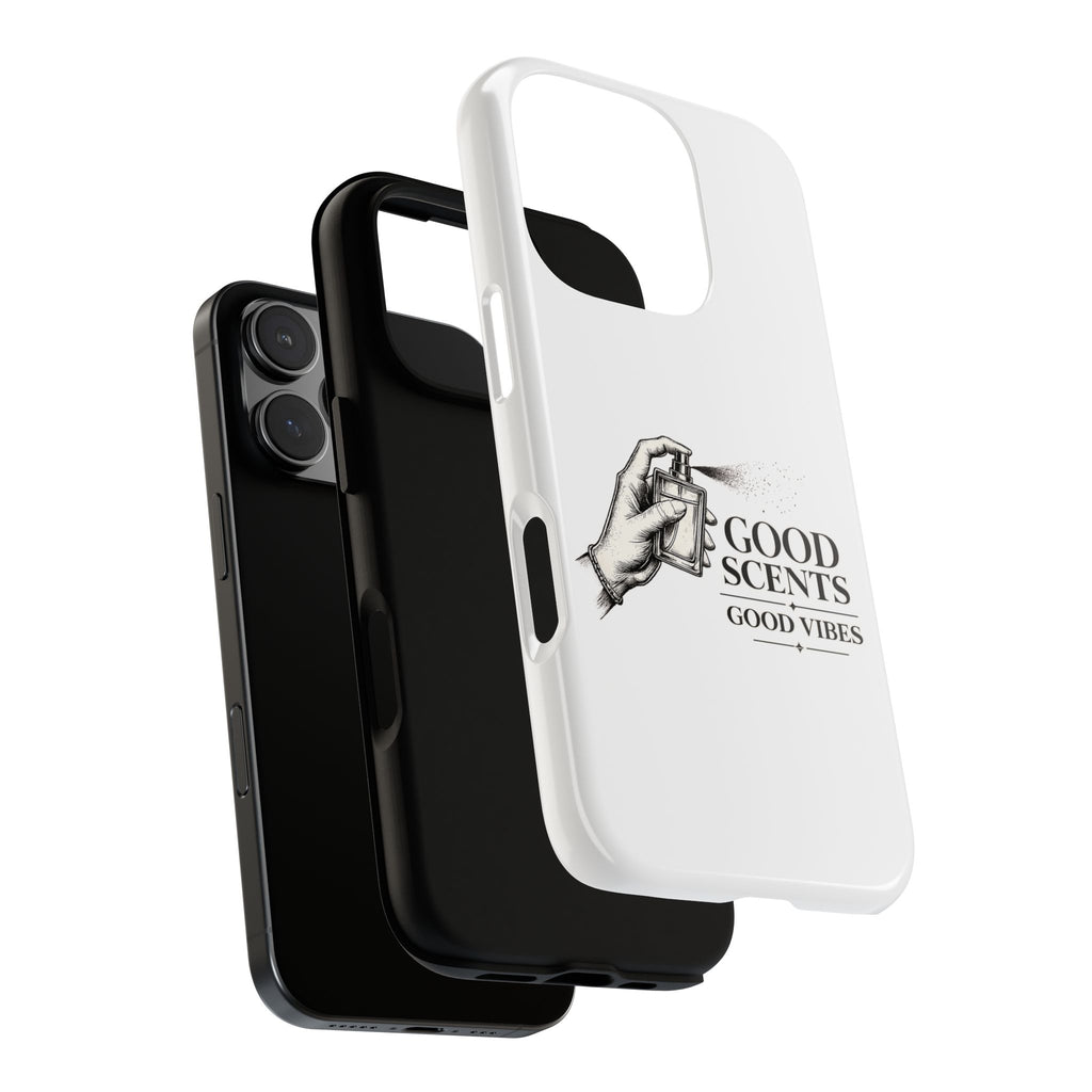 Phone Case - "Good Scents, Good Vibes" Fragrance Bottle Design