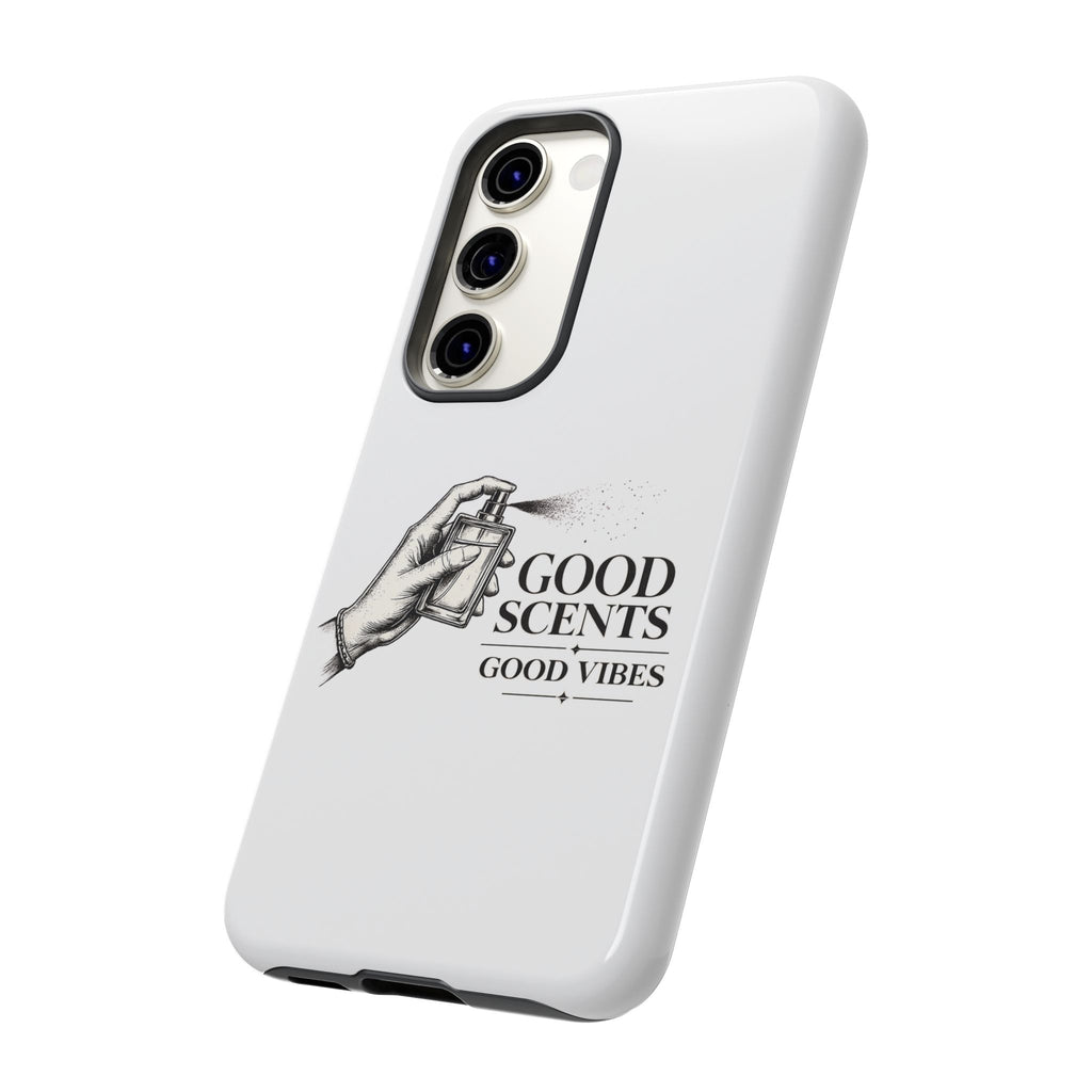 Phone Case - "Good Scents, Good Vibes" Fragrance Bottle Design