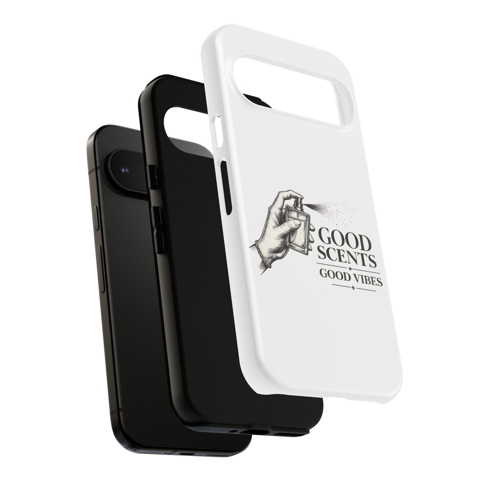 Phone Case - "Good Scents, Good Vibes" Fragrance Bottle Design