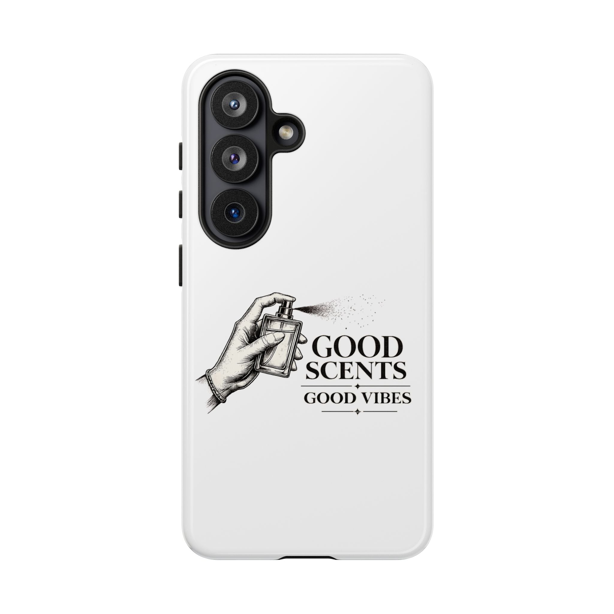 Phone Case - "Good Scents, Good Vibes" Fragrance Bottle Design