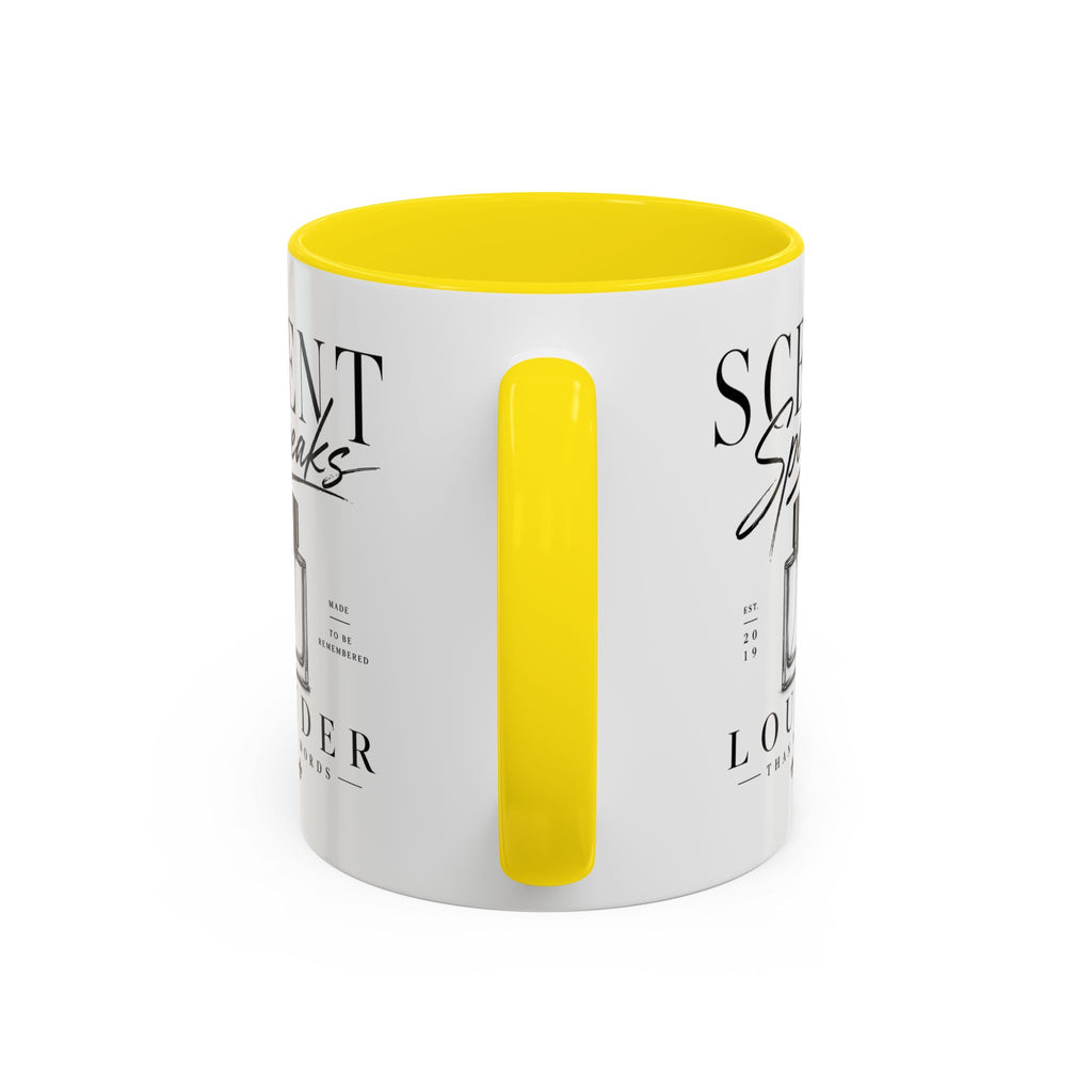 Scent Speaks Coffee Mug — "Scent Speaks Louder Than Words" Accent Mug (11/15oz)