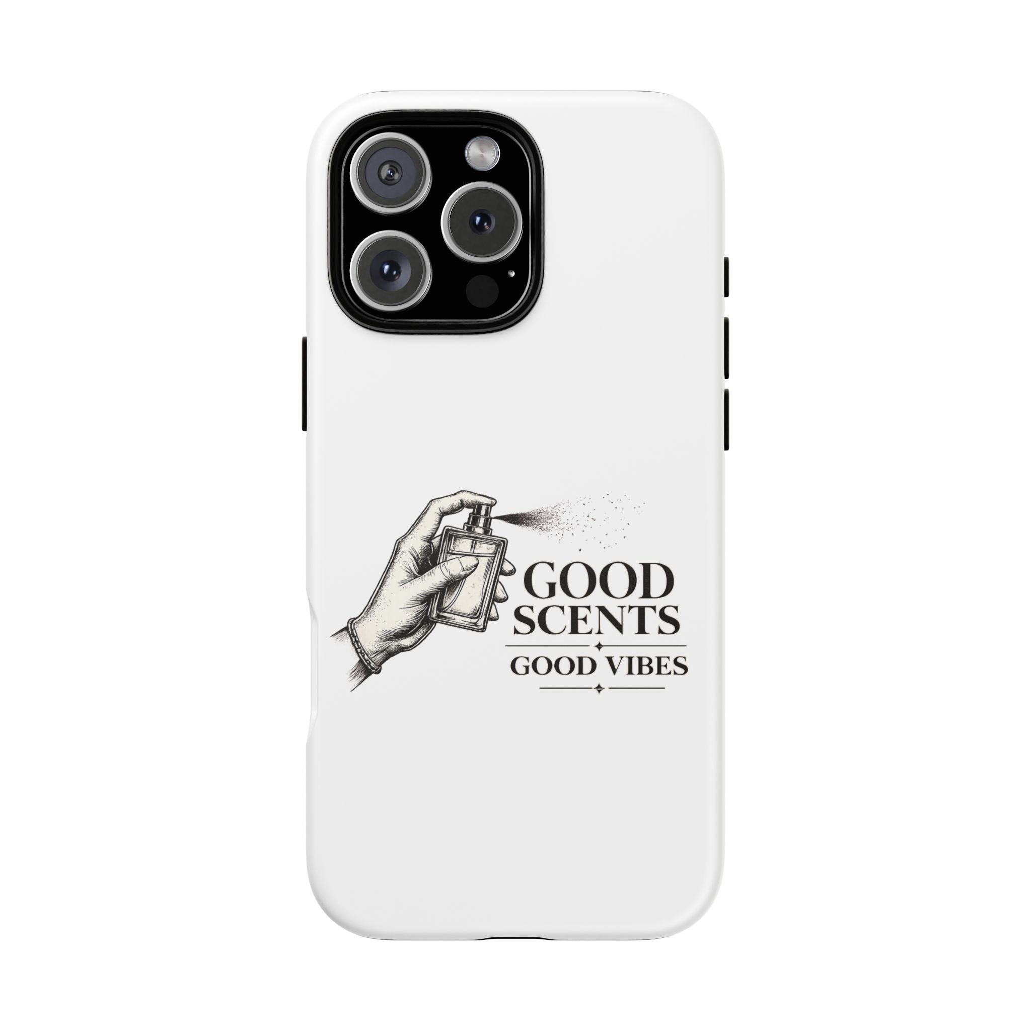 Phone Case - "Good Scents, Good Vibes" Fragrance Bottle Design